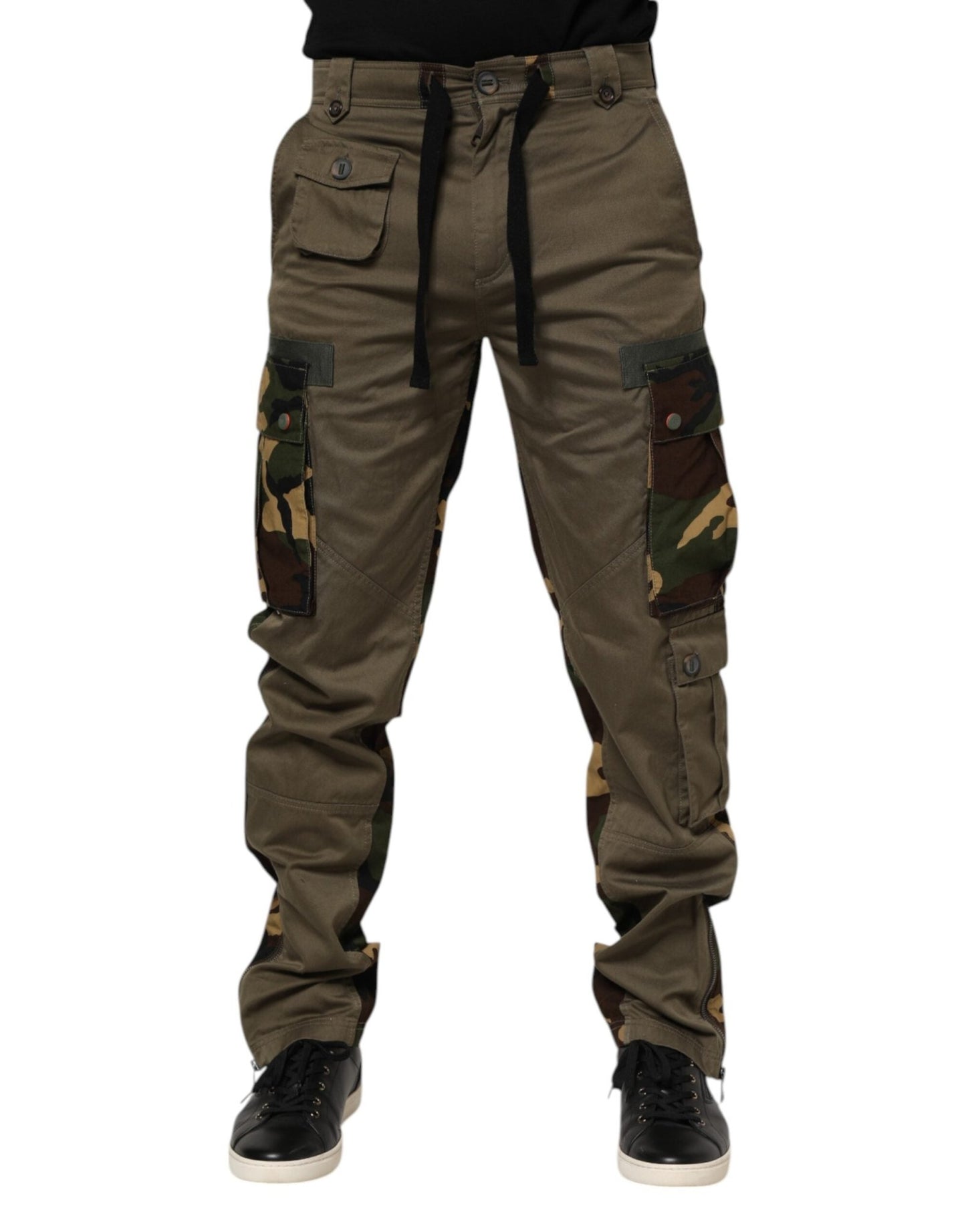 Dolce & Gabbana Brown Cotton Camouflage Cargo Pants – IT46 | S par Dolce & Gabbana | Disponible sur Sandy Store ByNet