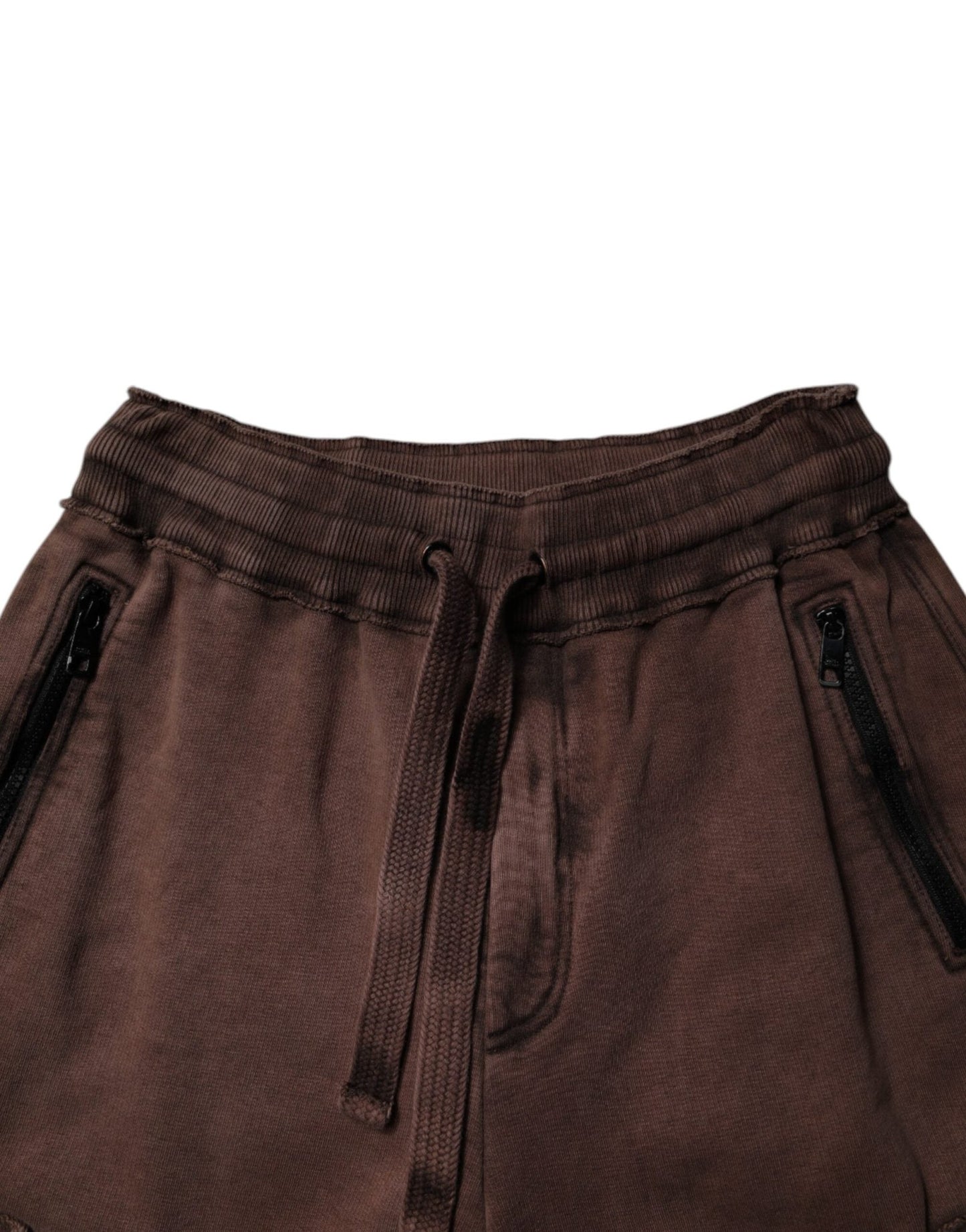 Dolce & Gabbana Brown Cotton Cargo Bermuda Sweatshorts Shorts - Sandy Store ByNet