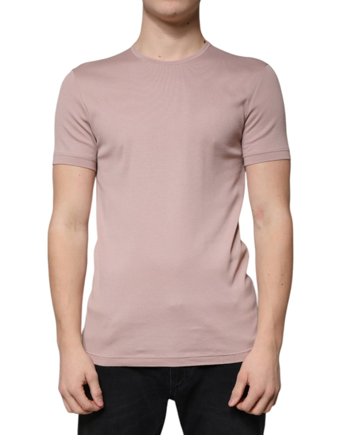 Dolce & Gabbana Brown Cotton Short Sleeves Round Neck T-shirt – IT50 | L par Dolce & Gabbana | Disponible sur Sandy Store ByNet