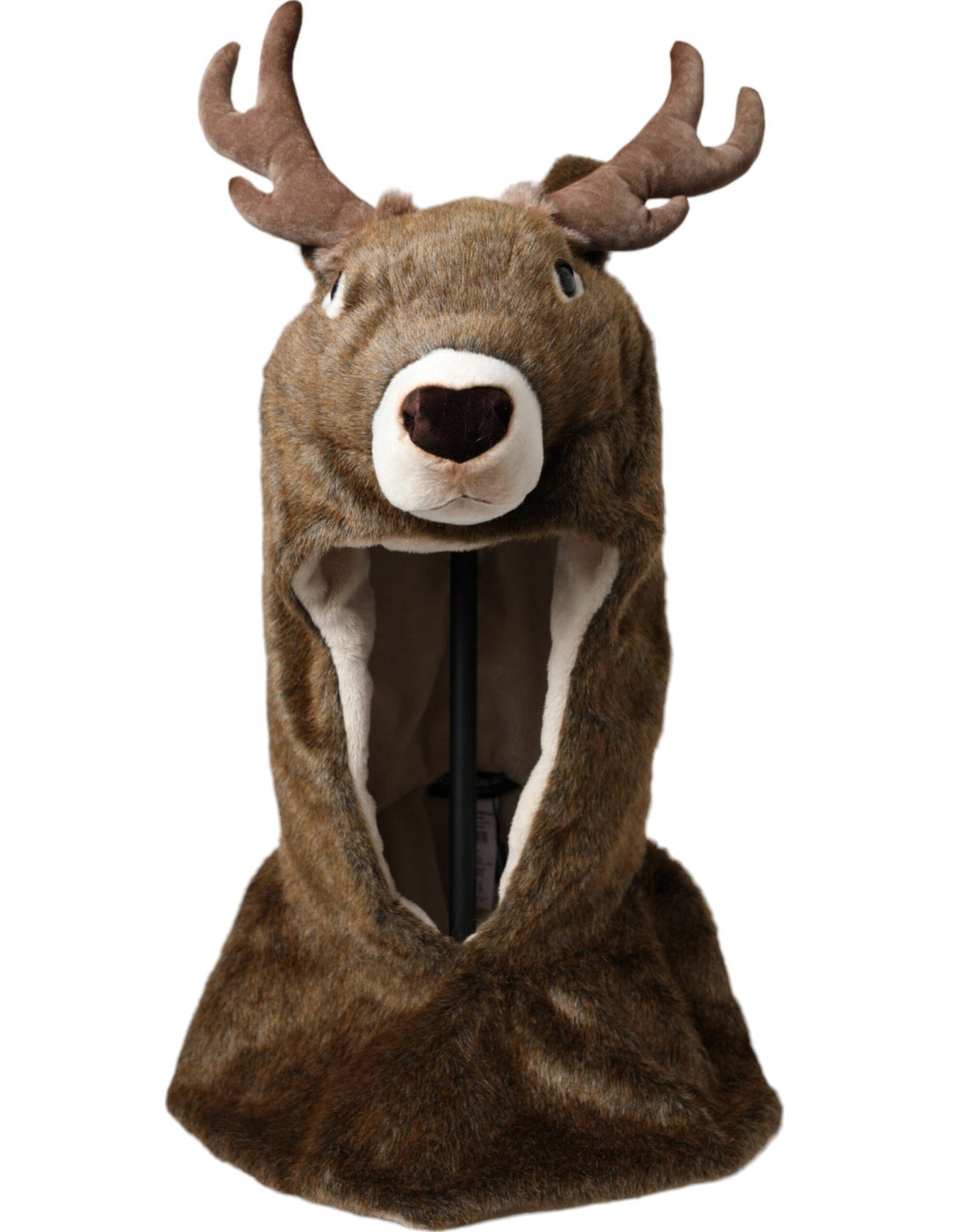 Dolce & Gabbana Brown Deer Faux Fur Whole Head Hat – par Dolce & Gabbana | Disponible sur Sandy Store ByNet