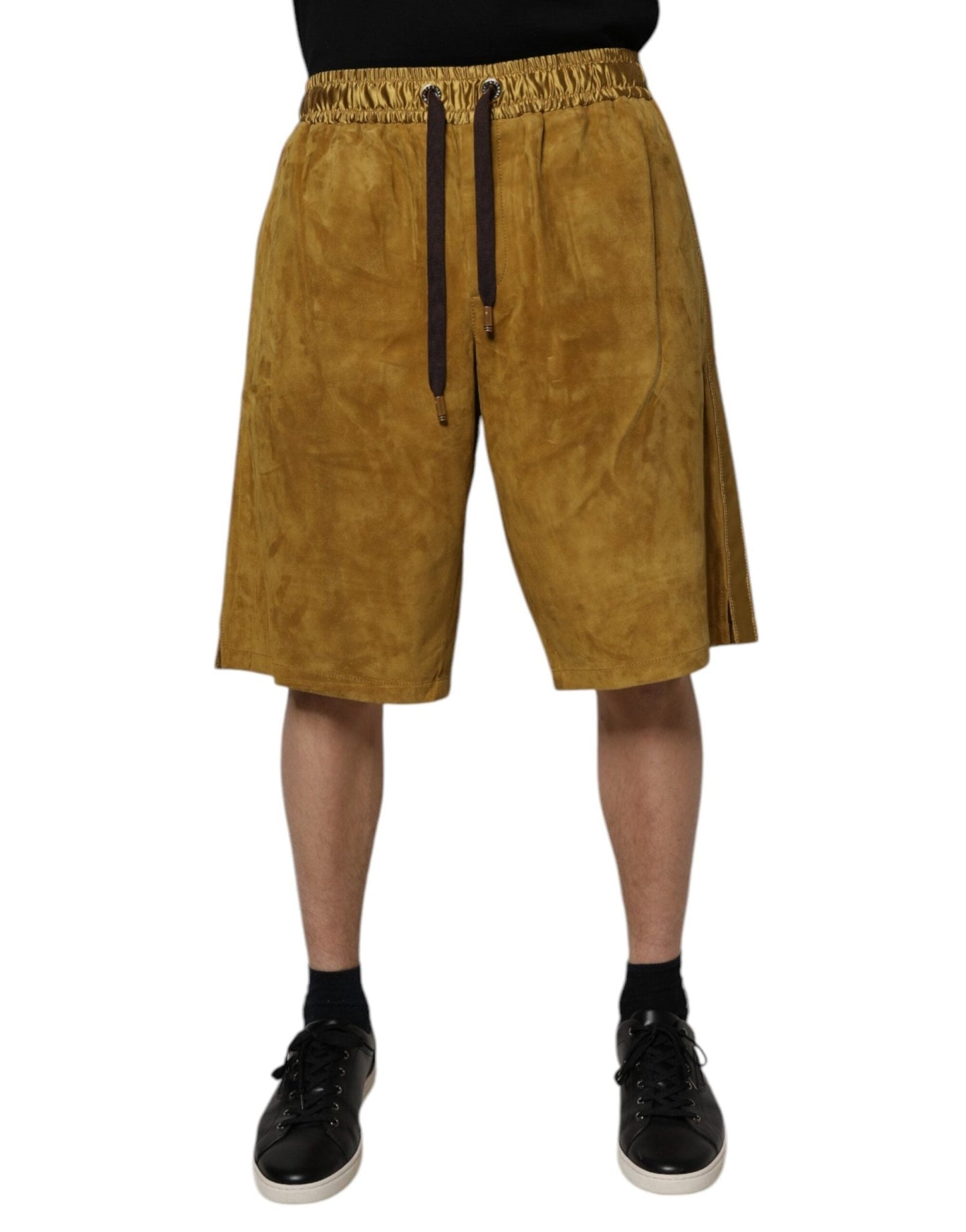 Dolce & Gabbana Brown Lambskin Suede Men Bermuda Shorts – IT50 | L par Dolce & Gabbana | Disponible sur Sandy Store ByNet