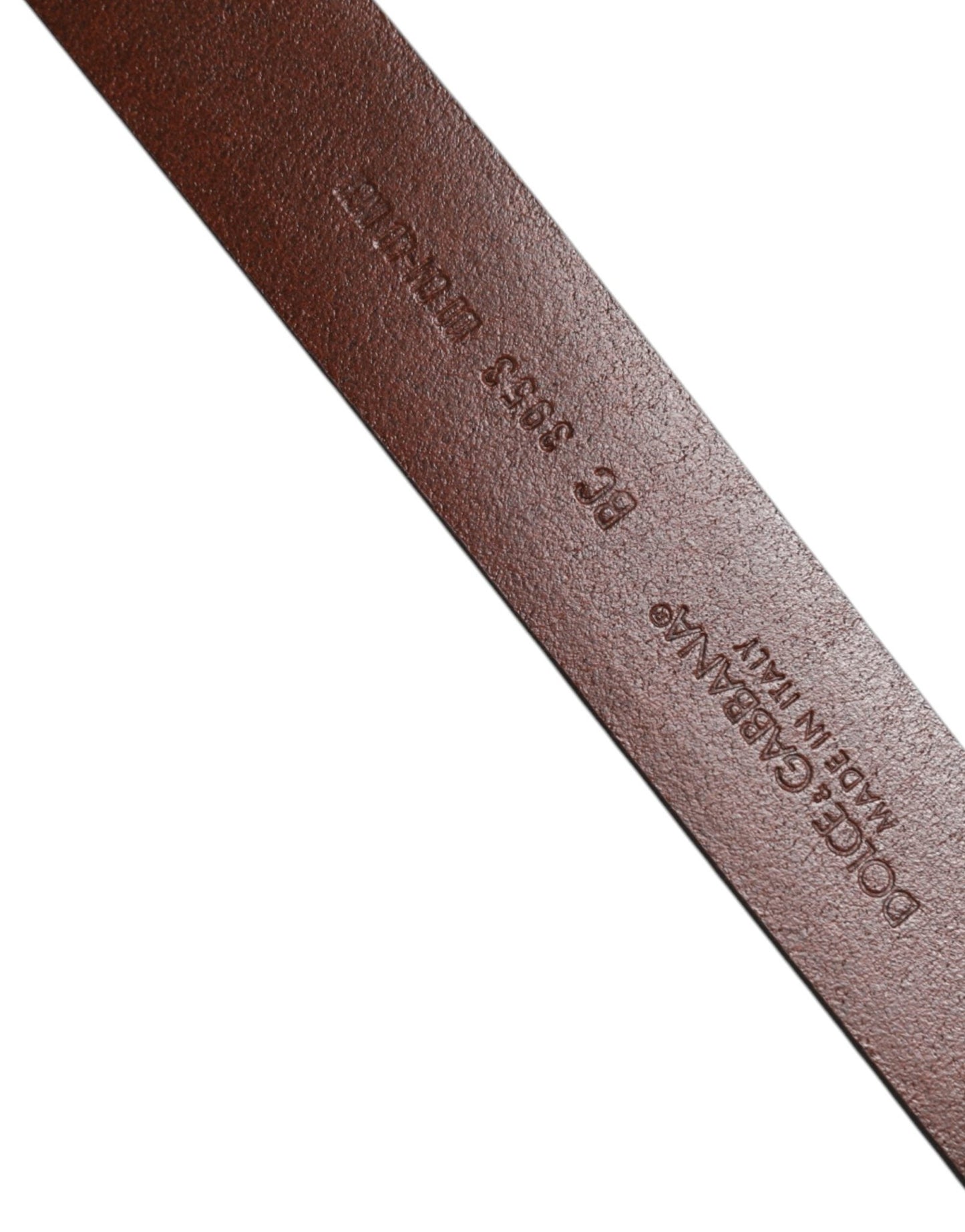 Dolce & Gabbana Brown Leather Classic Metal Logo Buckle Belt - Sandy Store ByNet