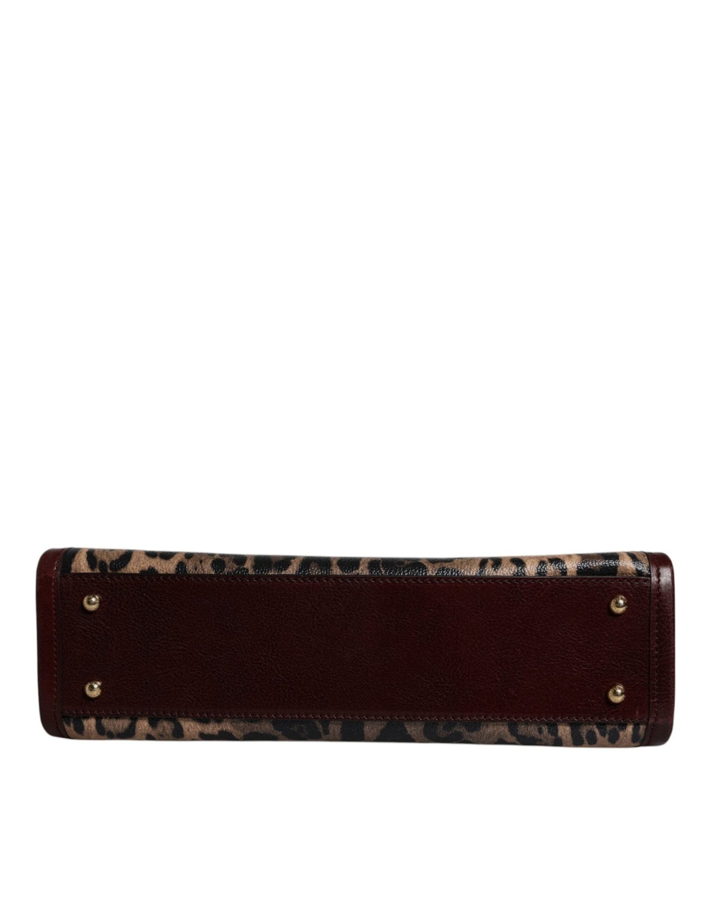 Dolce & Gabbana Brown Leopard Leather Shoulder Strap Tote Bag - Sandy Store ByNet