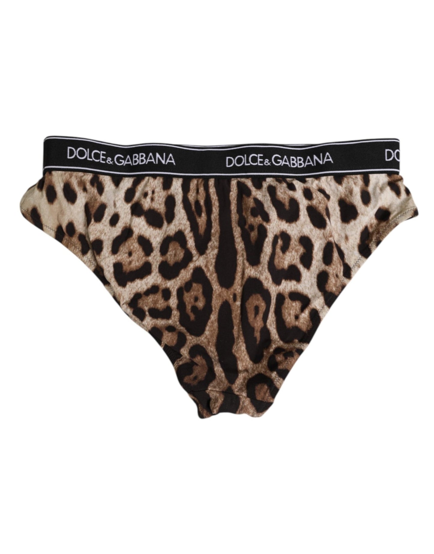 Dolce & Gabbana Brown Leopard Nylon High Waist Panty Underwear – IT2 | S par Dolce & Gabbana | Disponible sur Sandy Store ByNet