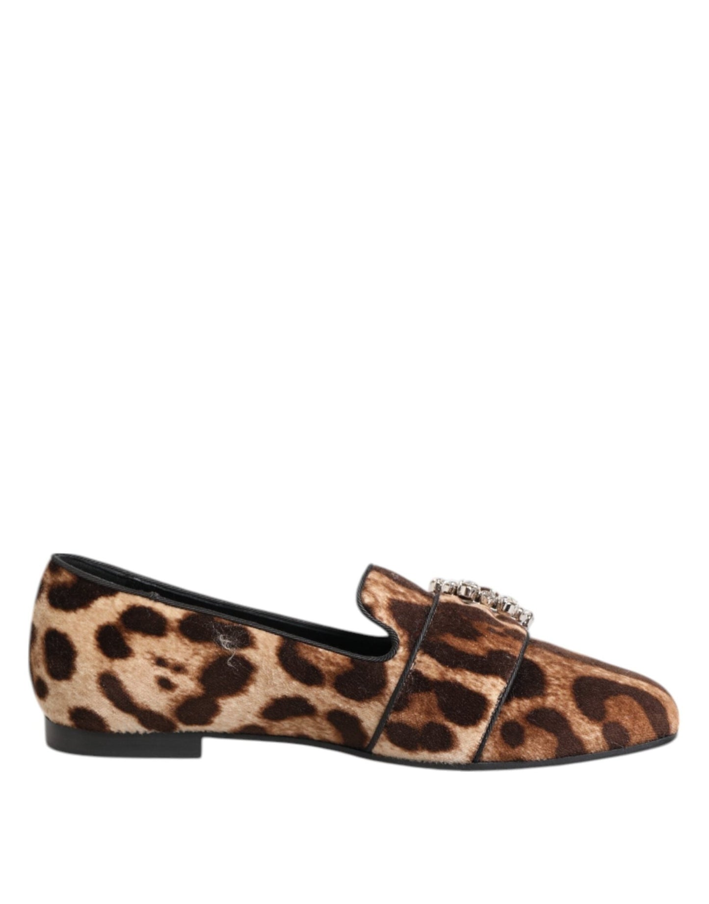 Dolce & Gabbana Brown Leopard Print Crystals Loafers Flats Shoes – EU35/US4.5 par Dolce & Gabbana | Disponible sur Sandy Store ByNet
