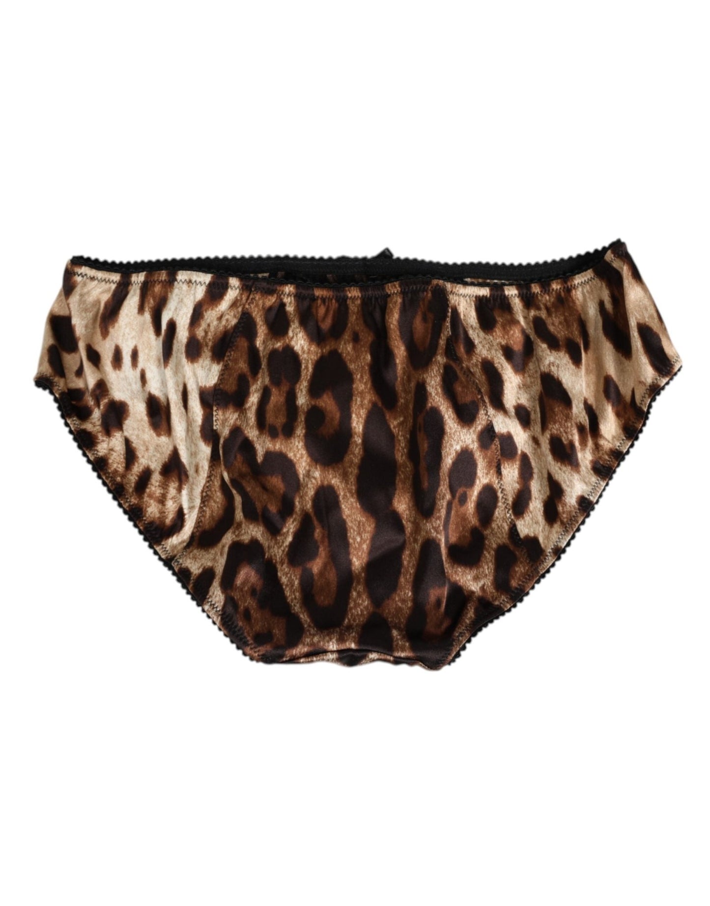 Dolce & Gabbana Brown Leopard Silk Mid Waist Panty Underwear – IT1 | XS par Dolce & Gabbana | Disponible sur Sandy Store ByNet