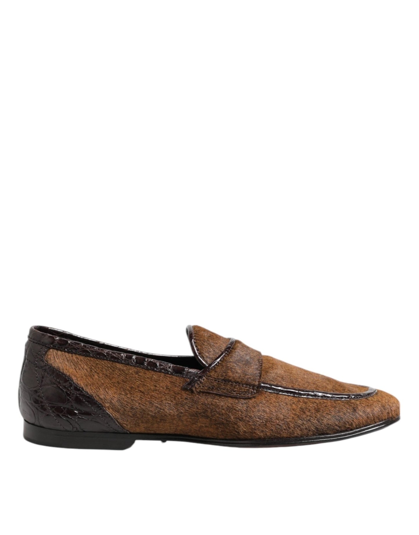 Dolce & Gabbana Brown Loafers Leather Slip On Men Dress Shoes – EU39/US6 par Dolce & Gabbana | Disponible sur Sandy Store ByNet