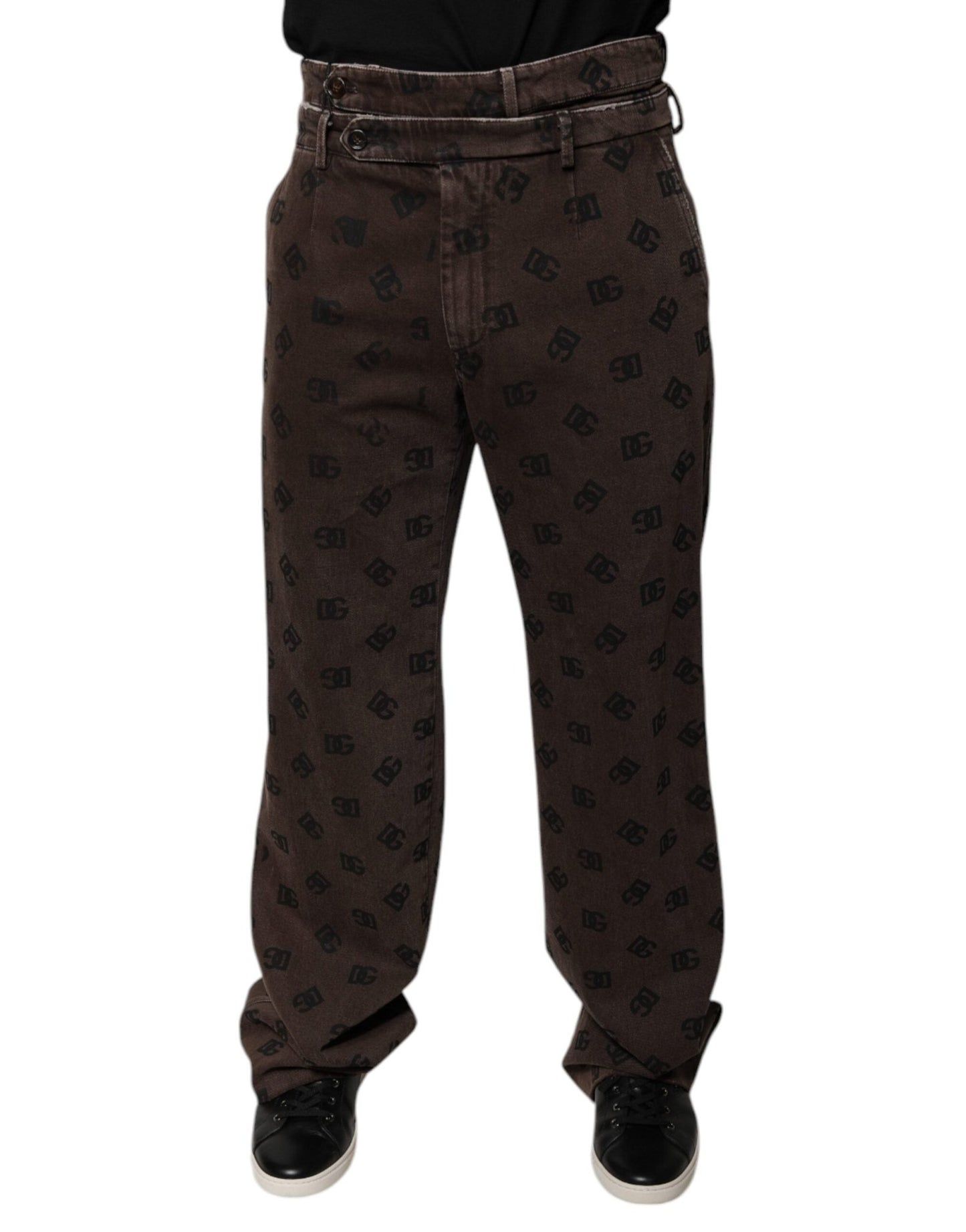 Dolce & Gabbana Brown Logo Cotton Straight Denim Jeans – IT48 | M par Dolce & Gabbana | Disponible sur Sandy Store ByNet