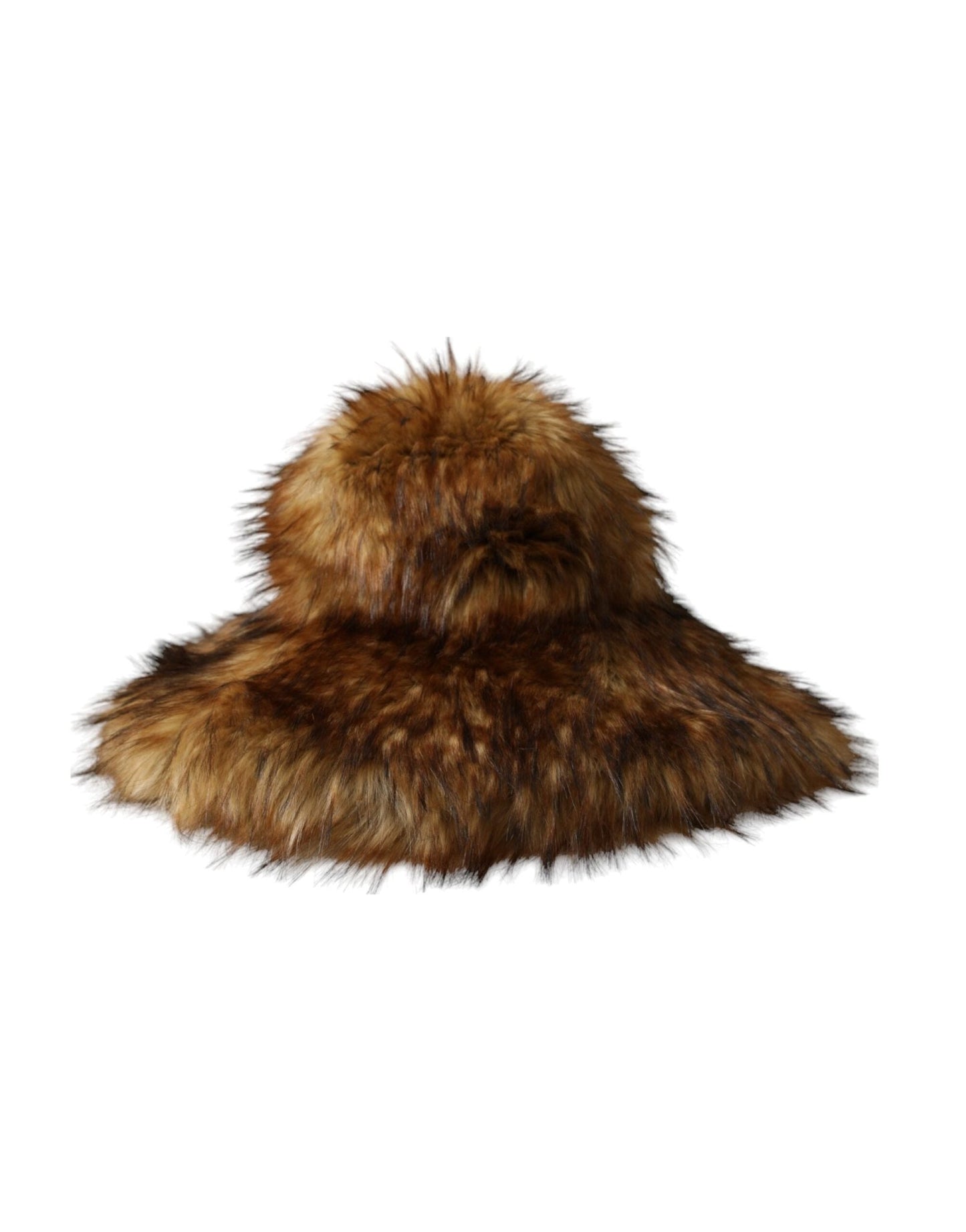 Dolce & Gabbana Brown Modacrylic Faux Fur Bucket Hat – par Dolce & Gabbana | Disponible sur Sandy Store ByNet