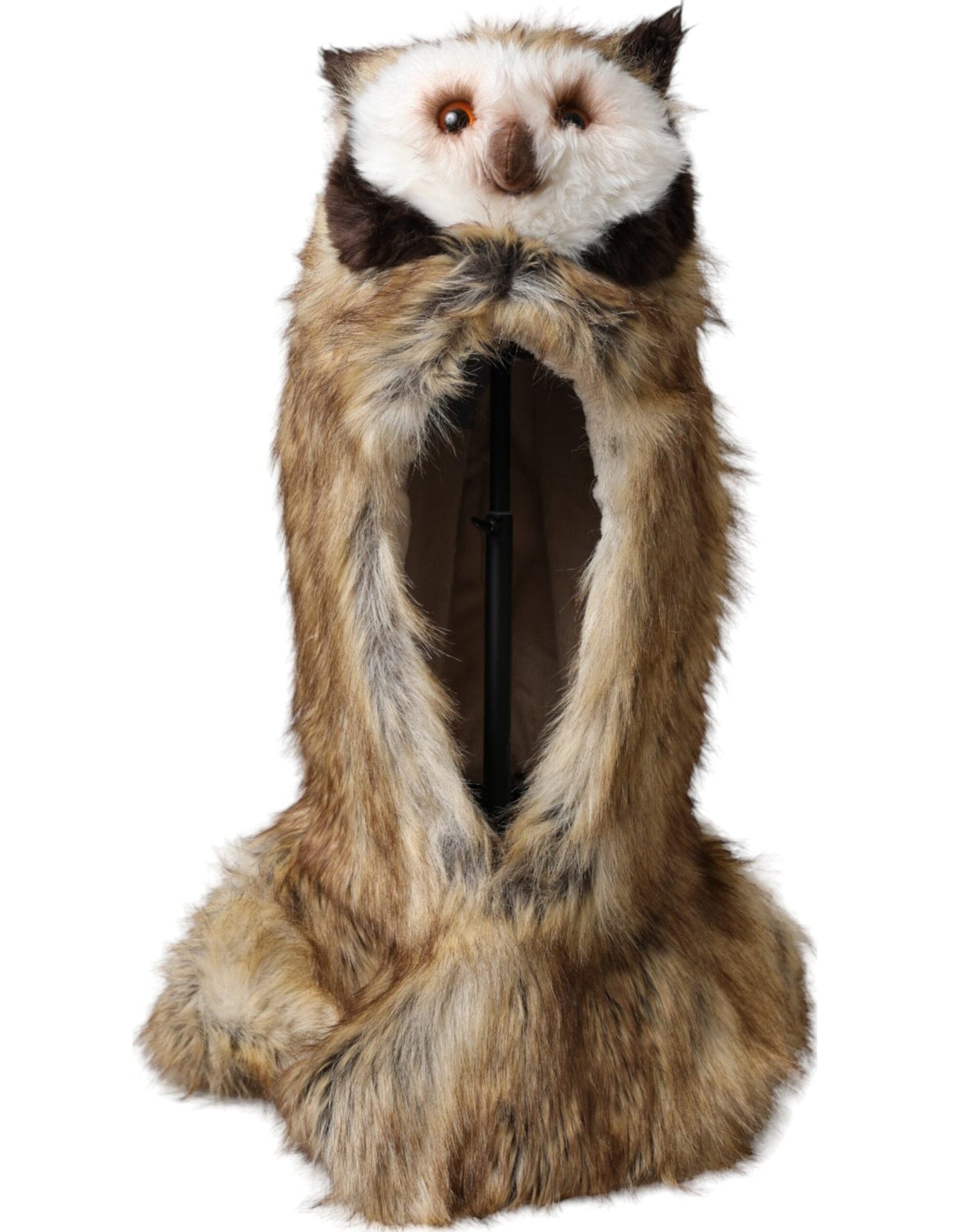Dolce & Gabbana Brown Owl Faux Fur Whole Head Cap Hat – par Dolce & Gabbana | Disponible sur Sandy Store ByNet