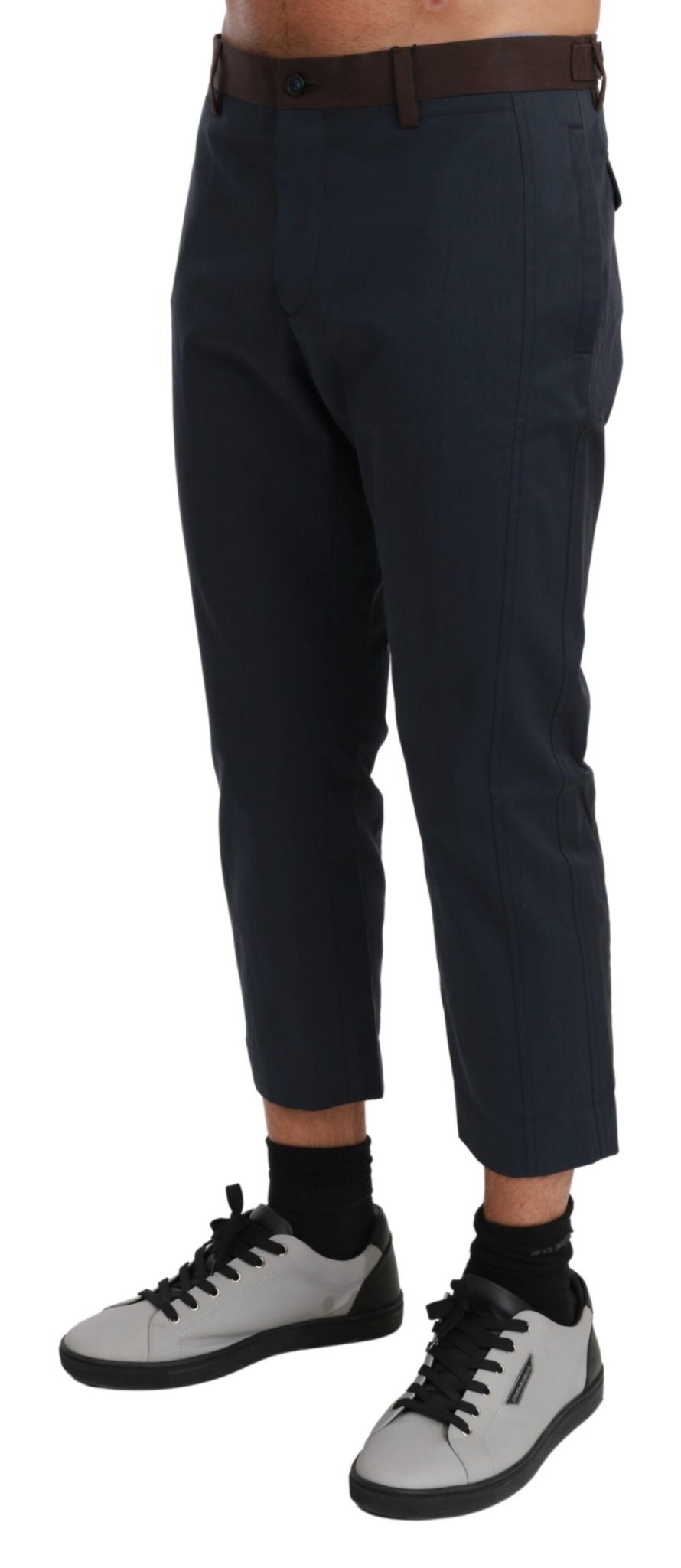 Dolce & Gabbana Brown Stripes Cropped Trousers Pants – IT44 | XS par Dolce & Gabbana | Disponible sur Sandy Store ByNet