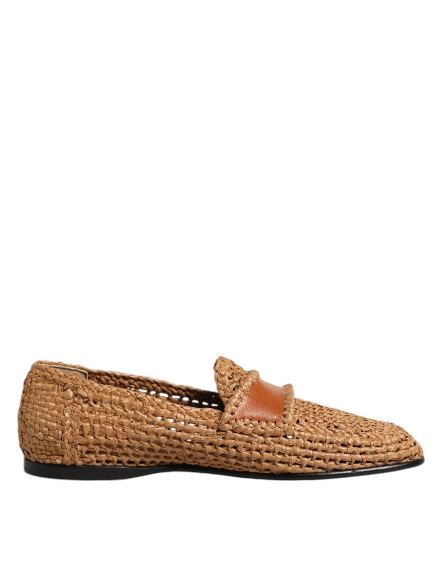 Dolce & Gabbana Brown Woven Raffia Slip On Loafers Shoes – EU40.5/US7.5 par Dolce & Gabbana | Disponible sur Sandy Store ByNet