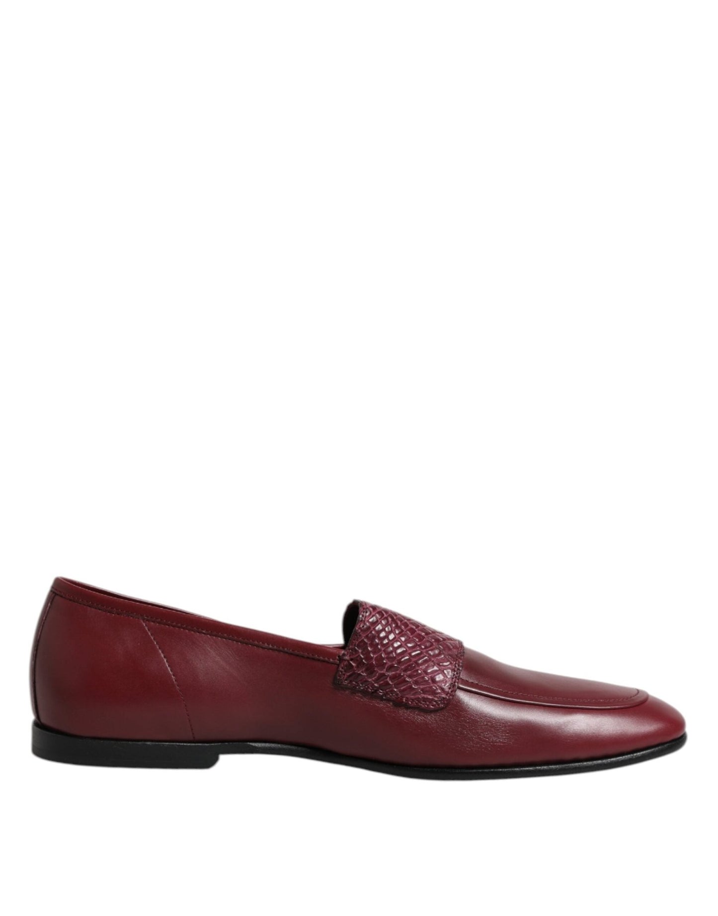 Dolce & Gabbana Burgundy Calfskin Leather Formal Slip On Shoes – EU39.5/US6.5 par Dolce & Gabbana | Disponible sur Sandy Store ByNet