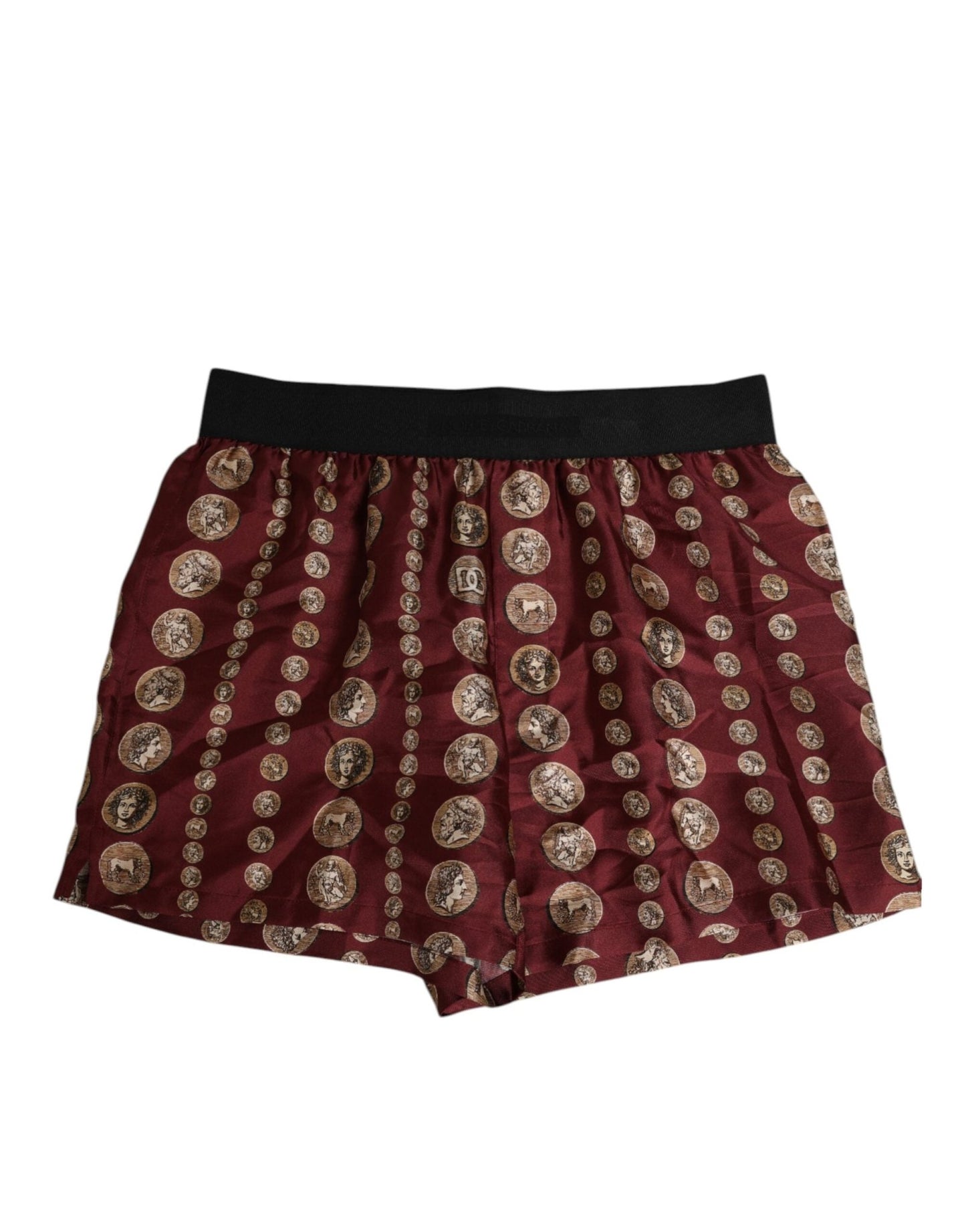 Dolce & Gabbana Burgundy Silk Coin Print Men Boxer Short Swimwear – IT4 | S par Dolce & Gabbana | Disponible sur Sandy Store ByNet