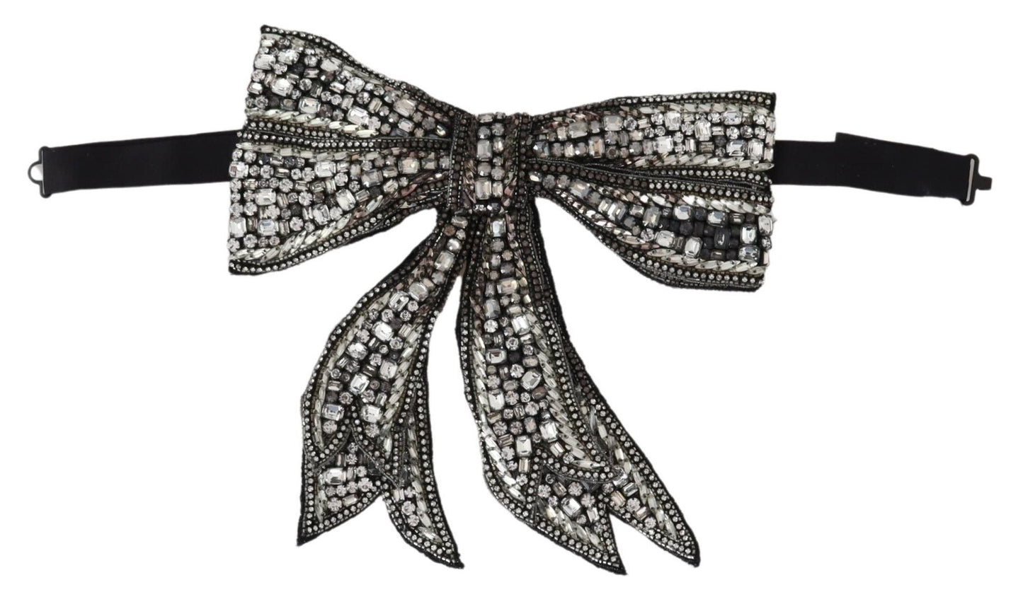 Dolce & Gabbana Crystal - Embellished Silk Bowtie - Silver Elegance – par Dolce & Gabbana | Disponible sur Sandy Store ByNet