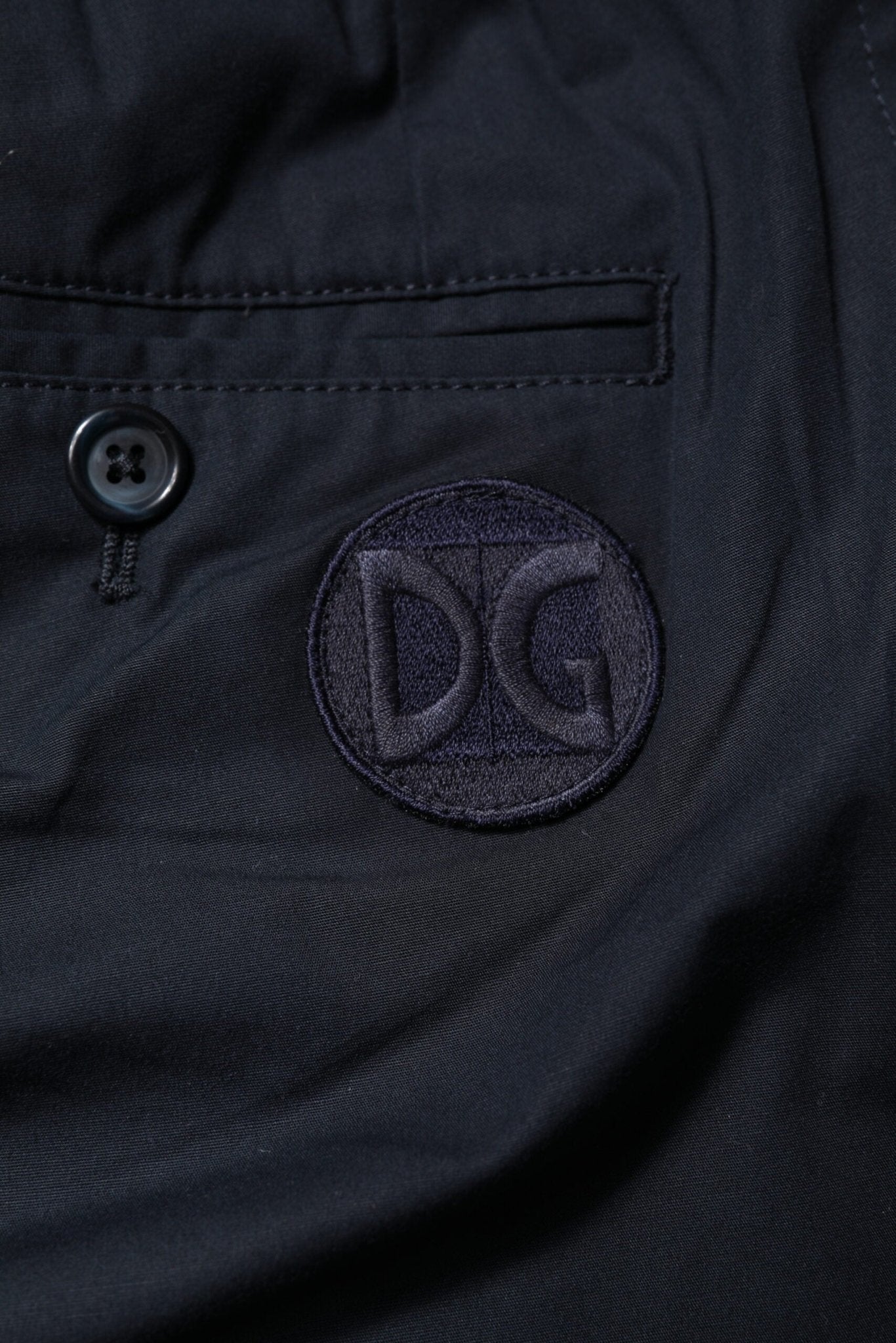 Dolce & Gabbana Dark Blue Cotton Bermuda Sweatshorts Shorts - Sandy Store ByNet