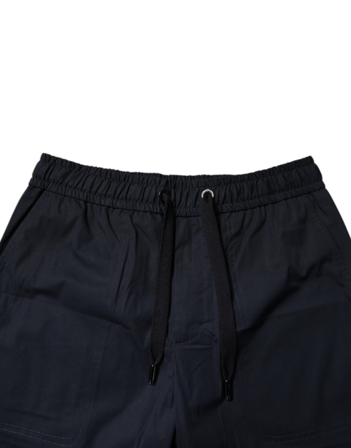 Dolce & Gabbana Dark Blue Cotton Bermuda Sweatshorts Shorts - Sandy Store ByNet