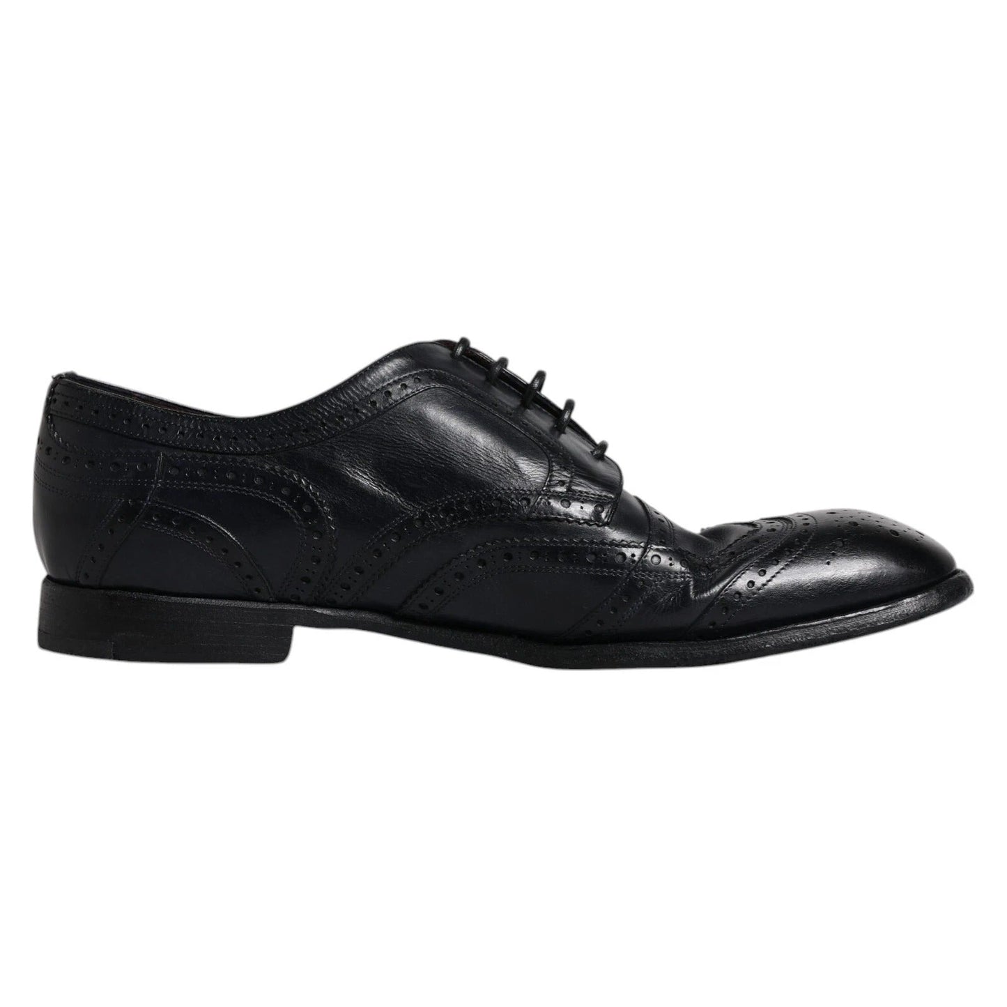 Dolce & Gabbana Dark Blue Leather Derby Wingtip Formal Shoes – EU44/US11 par Dolce & Gabbana | Disponible sur Sandy Store ByNet