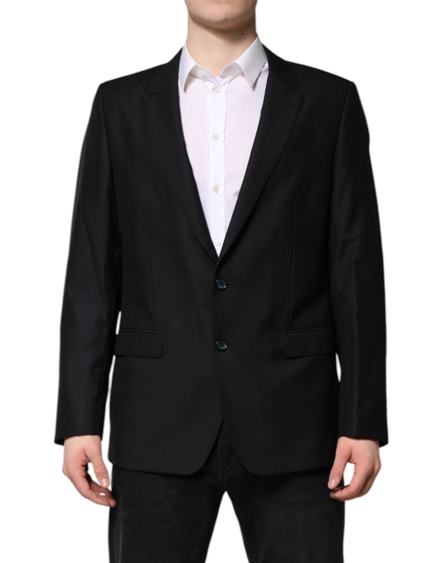 Dolce & Gabbana Dark Blue MARTINI Wool Blazer Coat Jacket – IT52 | XL par Dolce & Gabbana | Disponible sur Sandy Store ByNet