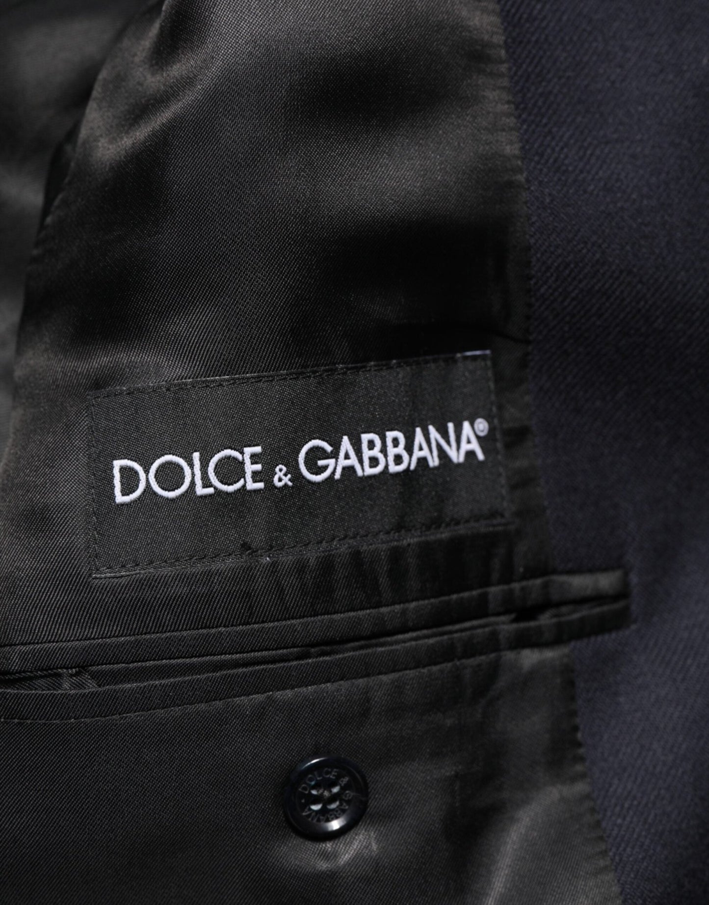 Dolce & Gabbana Dark Blue Wool Men Jacket Coat Blazer Suit – IT50 | L par Dolce & Gabbana | Disponible sur Sandy Store ByNet