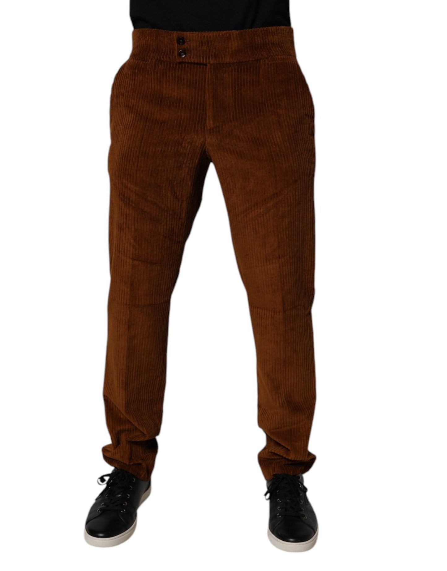 Dolce & Gabbana Dark Brown Corduroy Cotton Skinny Denim Jeans – IT48 | M par Dolce & Gabbana | Disponible sur Sandy Store ByNet