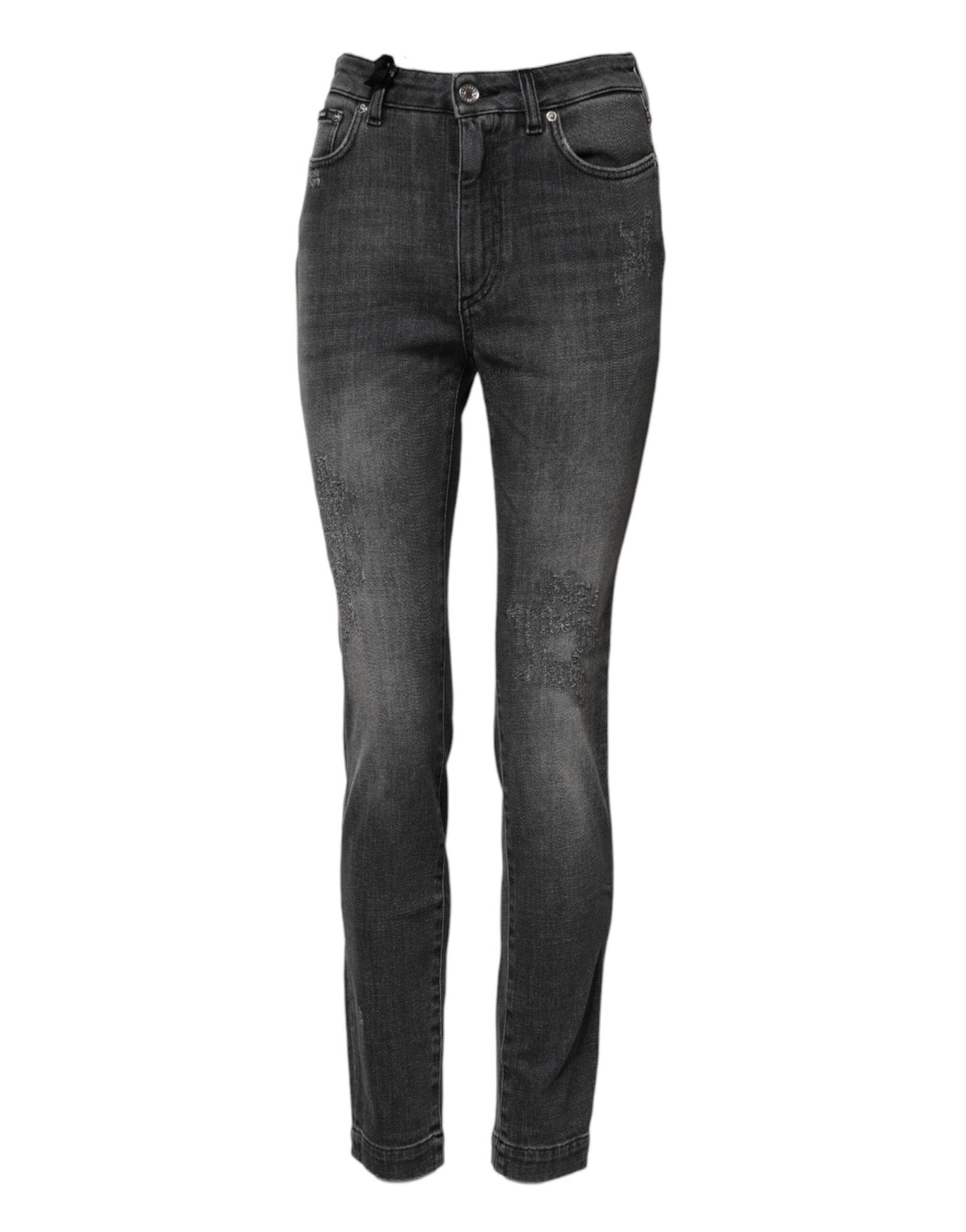 Dolce & Gabbana Dark Gray AUDREY Cotton Skinny Denim Jeans – IT38 | XS par Dolce & Gabbana | Disponible sur Sandy Store ByNet