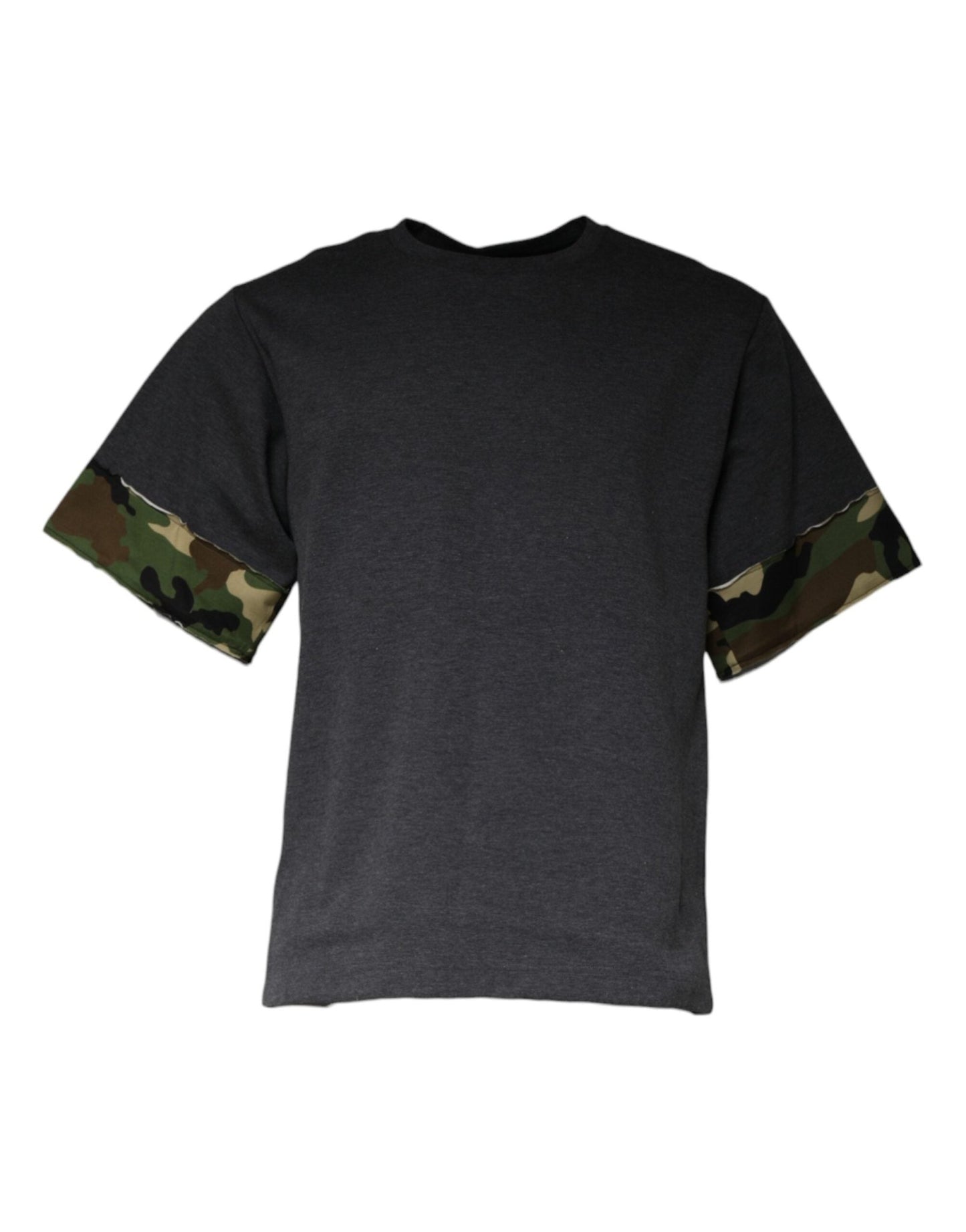 Dolce & Gabbana Dark Gray Camouflage Crew Neck T-shirt – IT46 | S par Dolce & Gabbana | Disponible sur Sandy Store ByNet