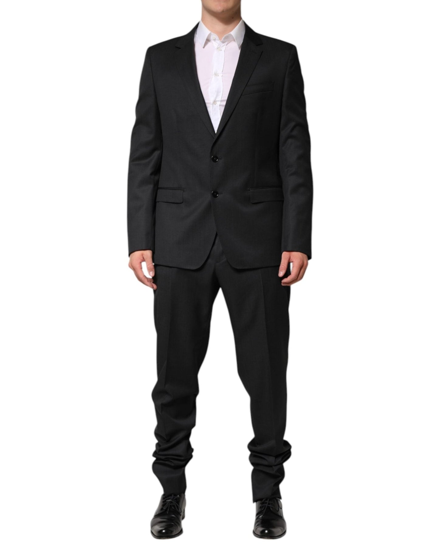 Dolce & Gabbana Dark Gray Wool Single Breasted 2 Piece Suit – IT52 | XL par Dolce & Gabbana | Disponible sur Sandy Store ByNet