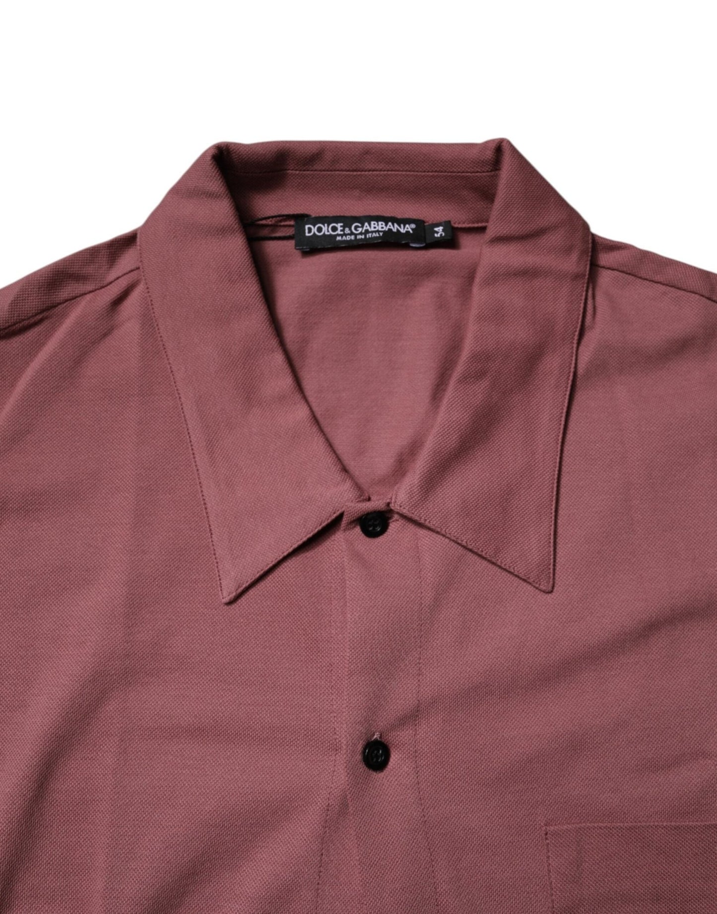 Dolce & Gabbana Dark Pink Button Down Casual Polo Men Shirt - Sandy Store ByNet