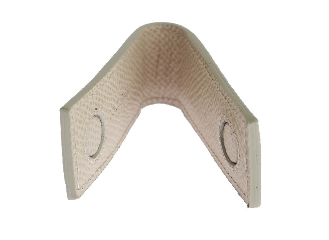 Dolce & Gabbana Elegant Beige Leather Money Clip - Sandy Store ByNet