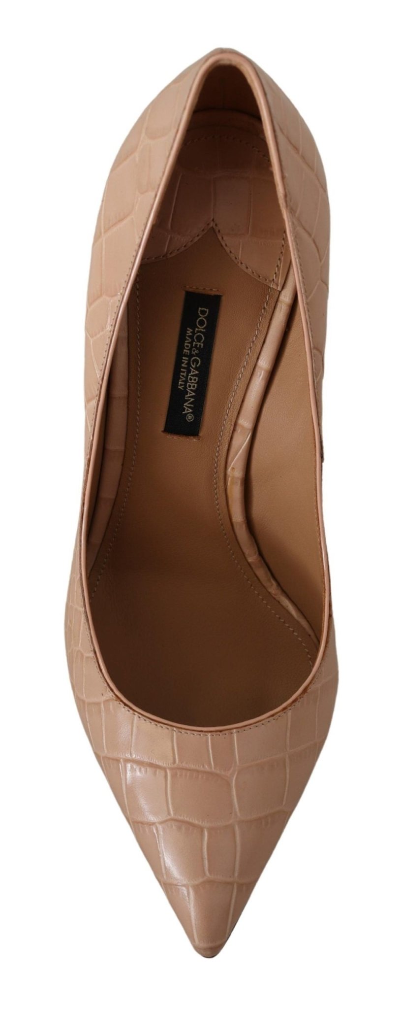 Dolce & Gabbana Elegant Beige Nude Leather Pumps - Sandy Store ByNet