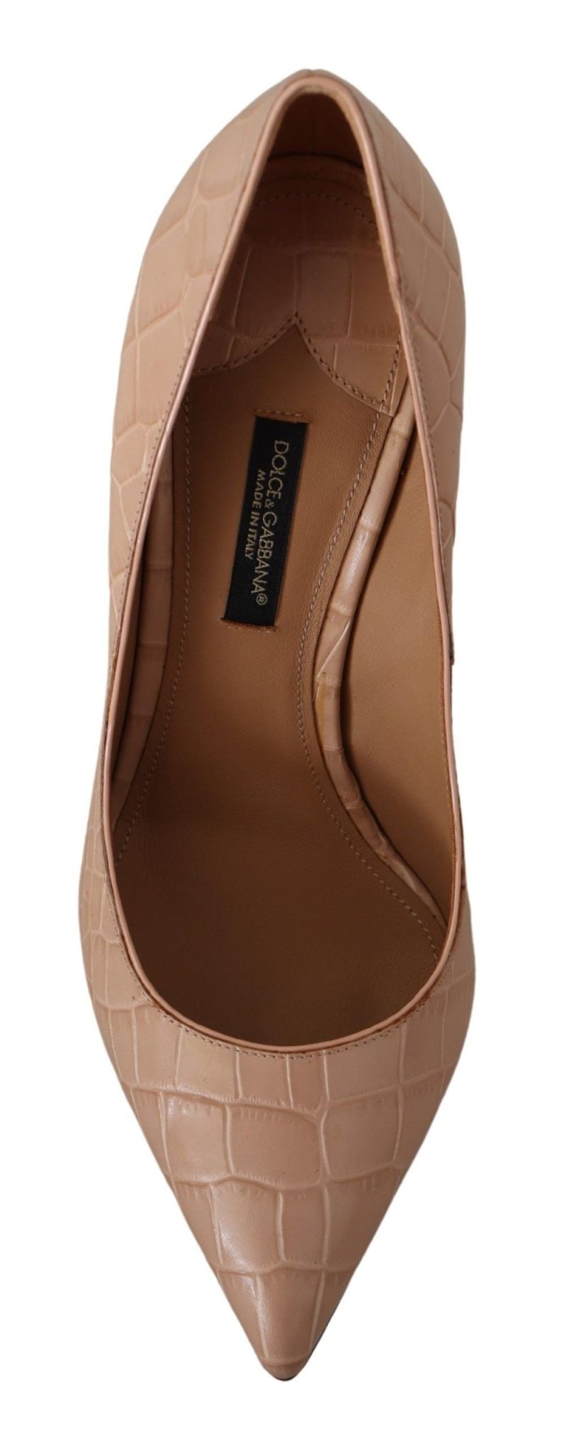 Dolce & Gabbana Elegant Beige Nude Leather Pumps - Sandy Store ByNet