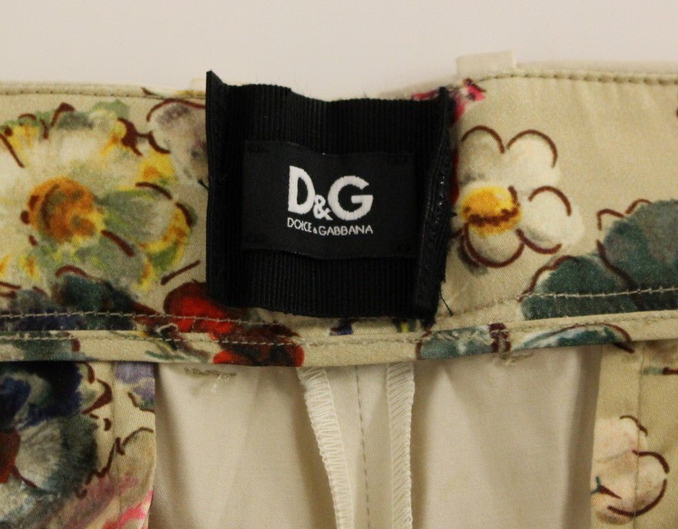 Dolce & Gabbana Elegant Beige Regular Fit Cotton Pants - Sandy Store ByNet