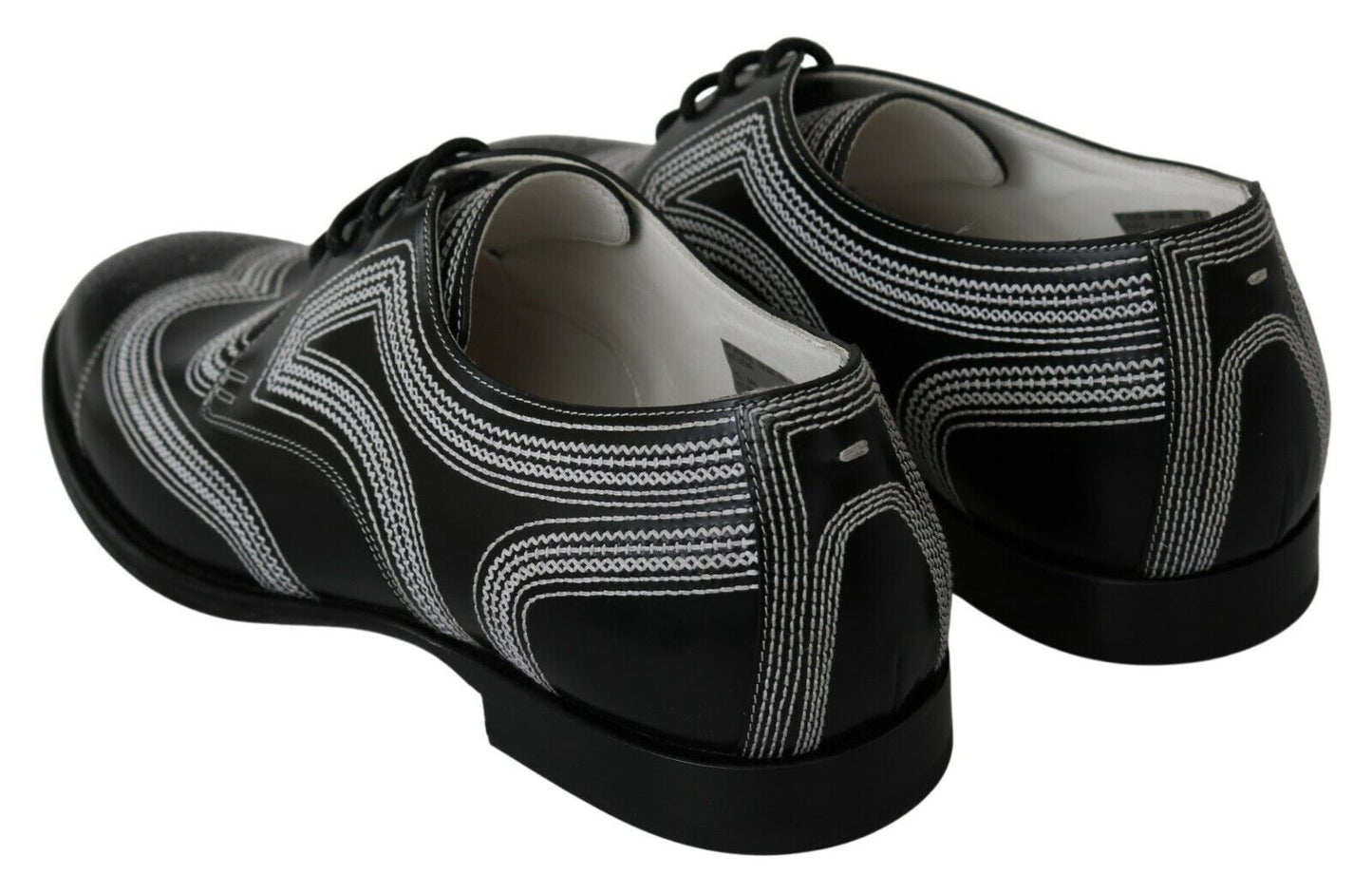 Dolce & Gabbana Elegant Black and White Derby Shoes - Sandy Store ByNet