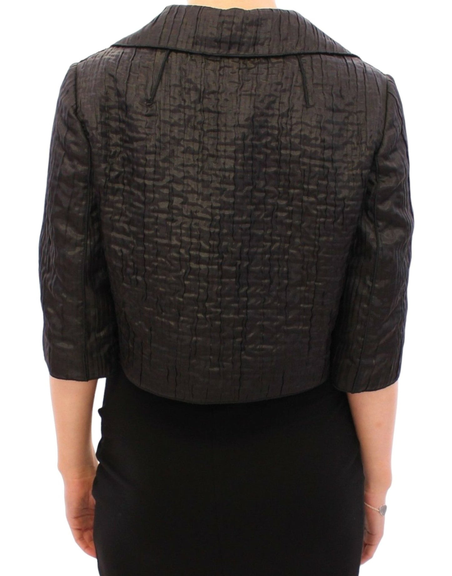 Dolce & Gabbana Elegant Black Bolero Shrug Jacket - Sandy Store ByNet