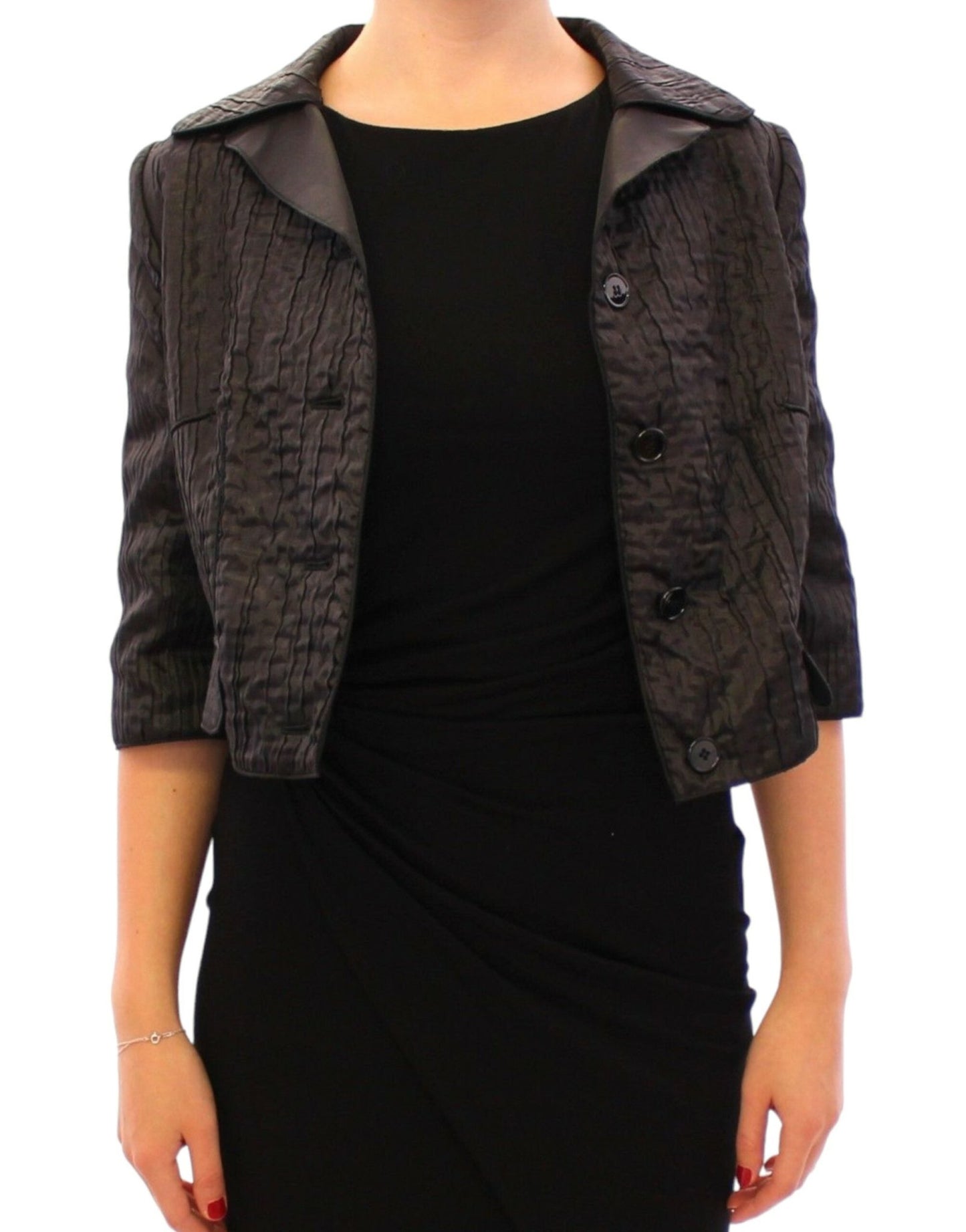 Dolce & Gabbana Elegant Black Bolero Shrug Jacket - Sandy Store ByNet