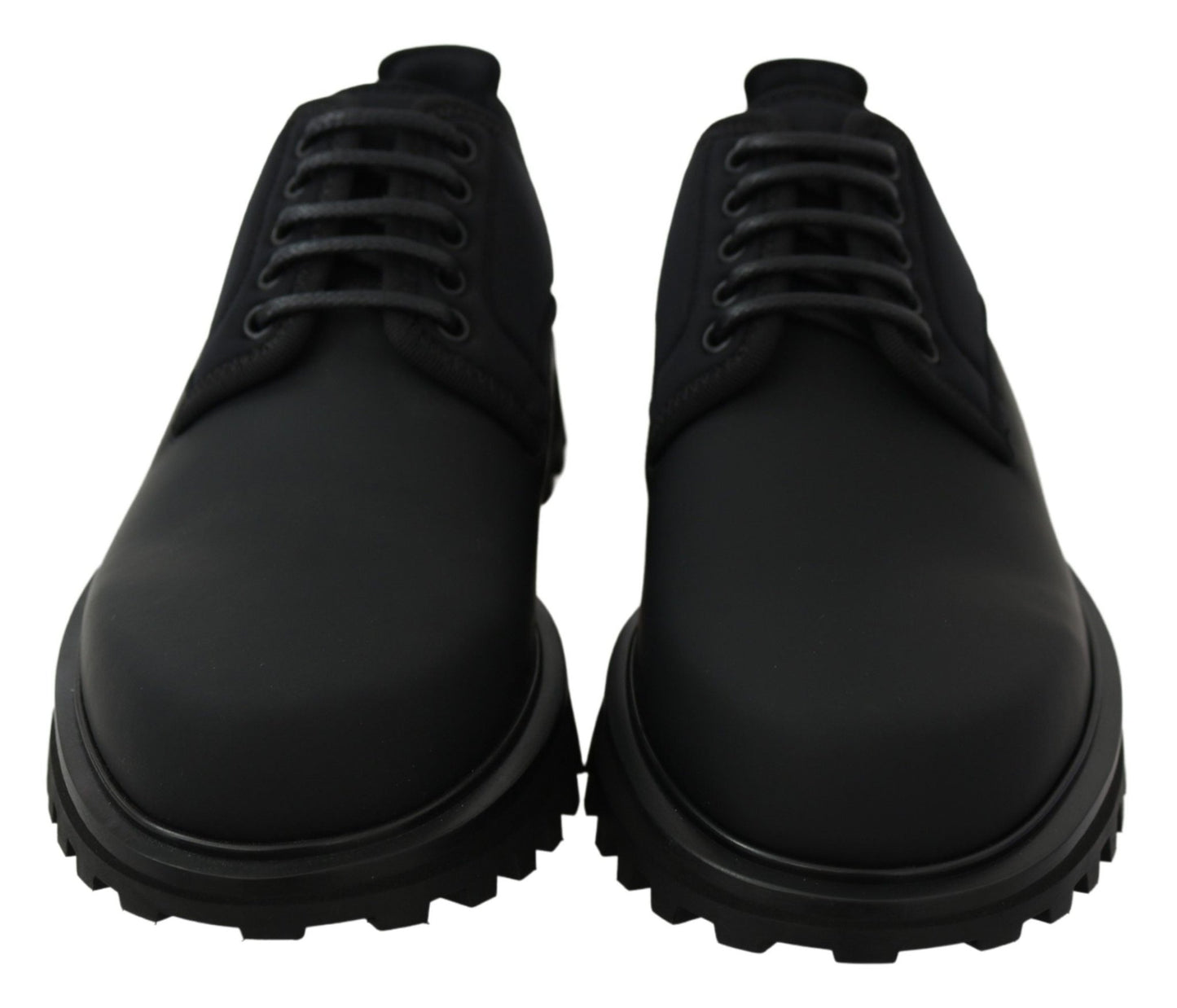 Dolce & Gabbana Elegant Black Calfskin Derby Shoes - Sandy Store ByNet