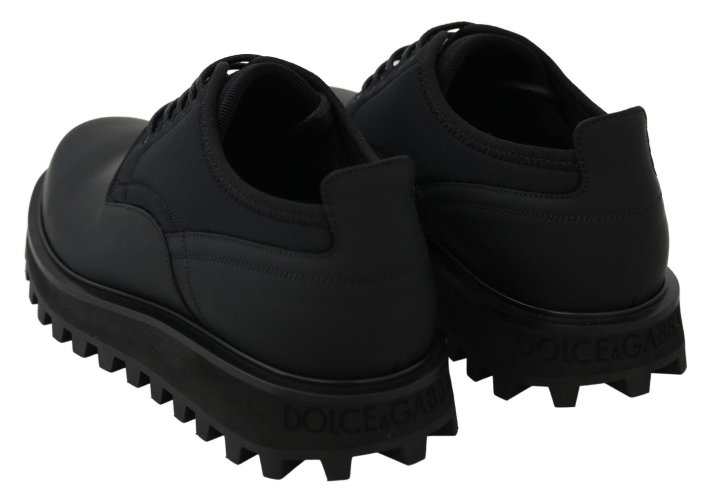 Dolce & Gabbana Elegant Black Calfskin Derby Shoes - Sandy Store ByNet