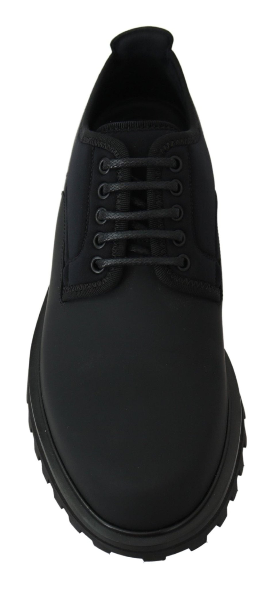 Dolce & Gabbana Elegant Black Calfskin Derby Shoes - Sandy Store ByNet