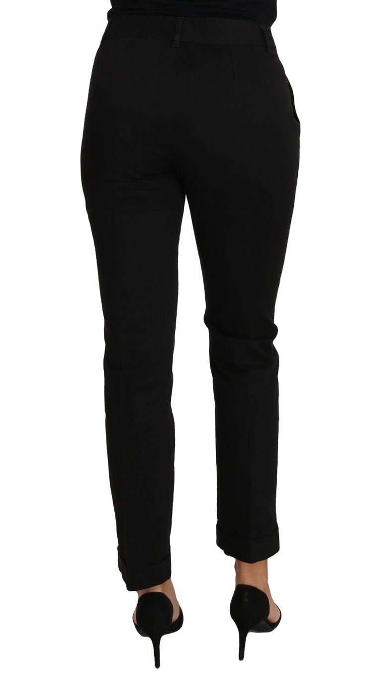Dolce & Gabbana Elegant Black Cotton Dress Pants - Sandy Store ByNet