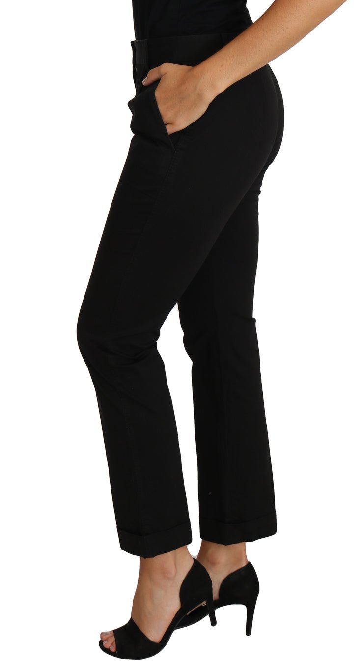 Dolce & Gabbana Elegant Black Cotton Dress Pants - Sandy Store ByNet