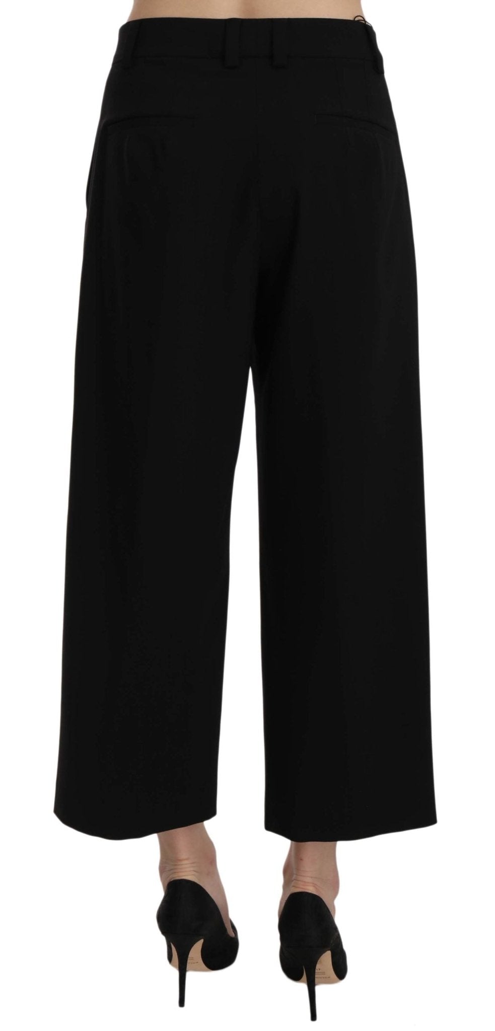 Dolce & Gabbana Elegant Black Cotton Trousers - Sandy Store ByNet
