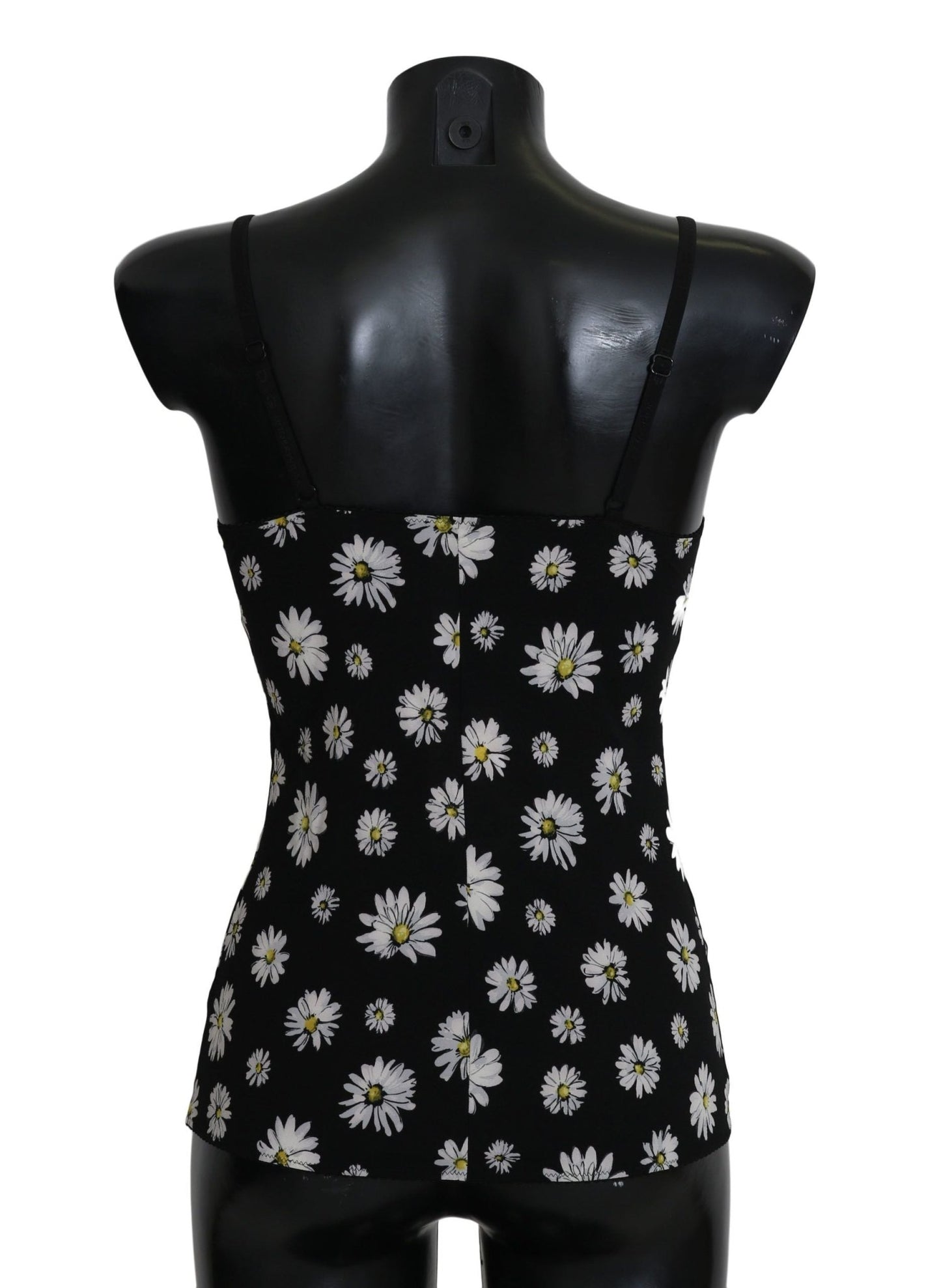 Dolce & Gabbana Elegant Black Daisy Floral Lace Chemise Dress - Sandy Store ByNet