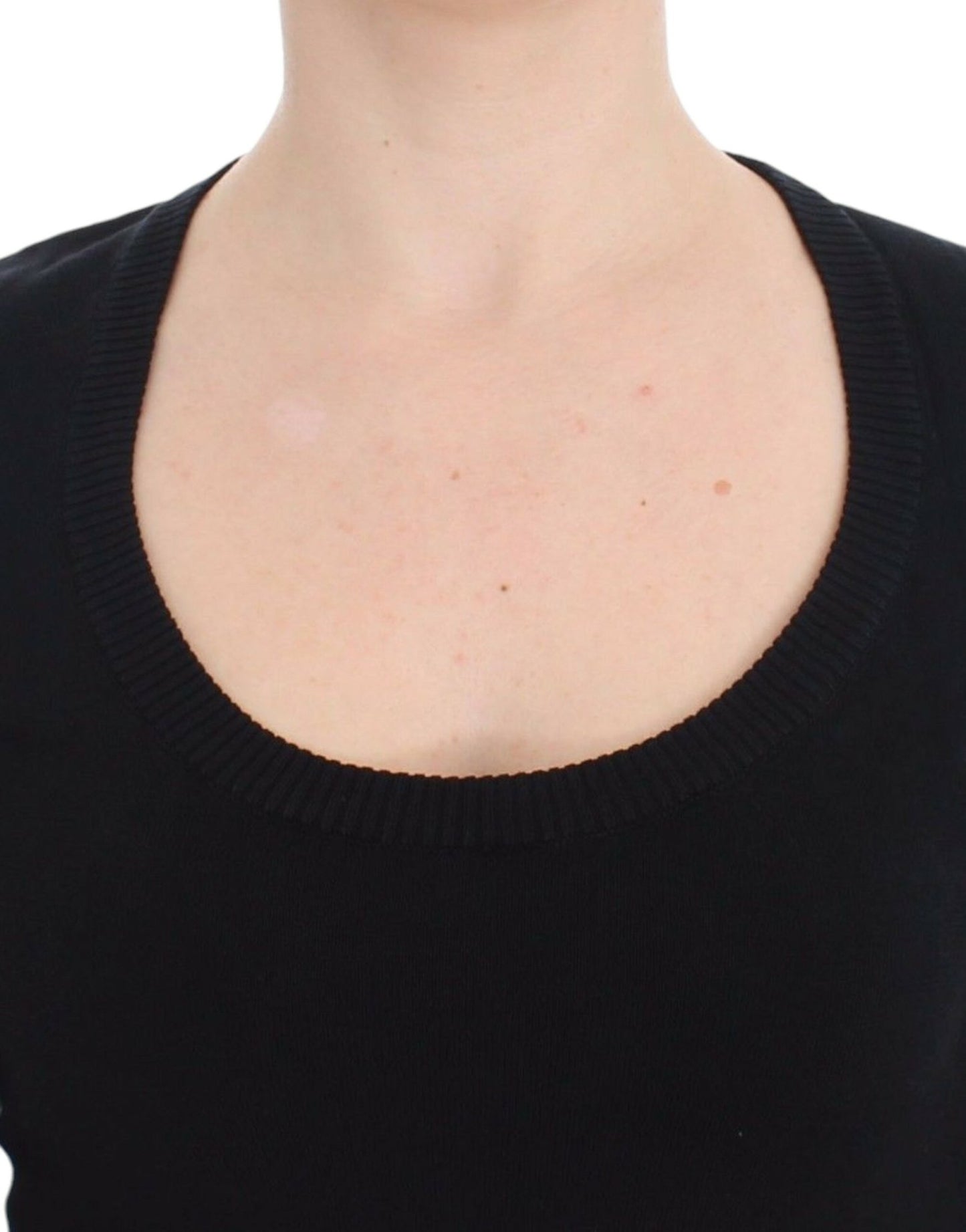 Dolce & Gabbana Elegant Black Deep Crewneck Sweater - Sandy Store ByNet