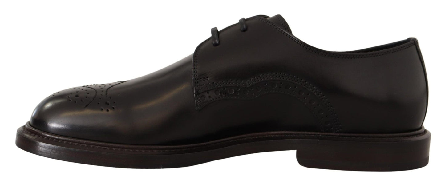 Dolce & Gabbana Elegant Black Derby Dress Shoes - Sandy Store ByNet