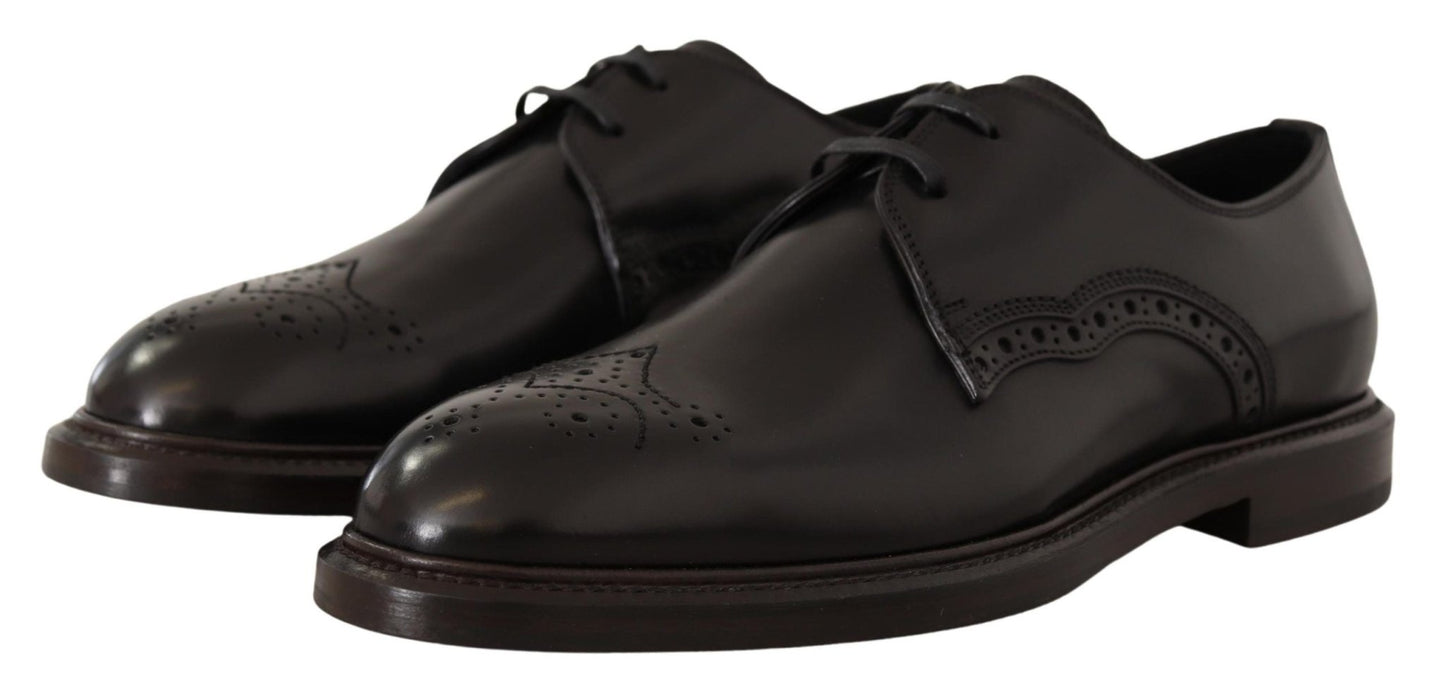 Dolce & Gabbana Elegant Black Derby Dress Shoes - Sandy Store ByNet