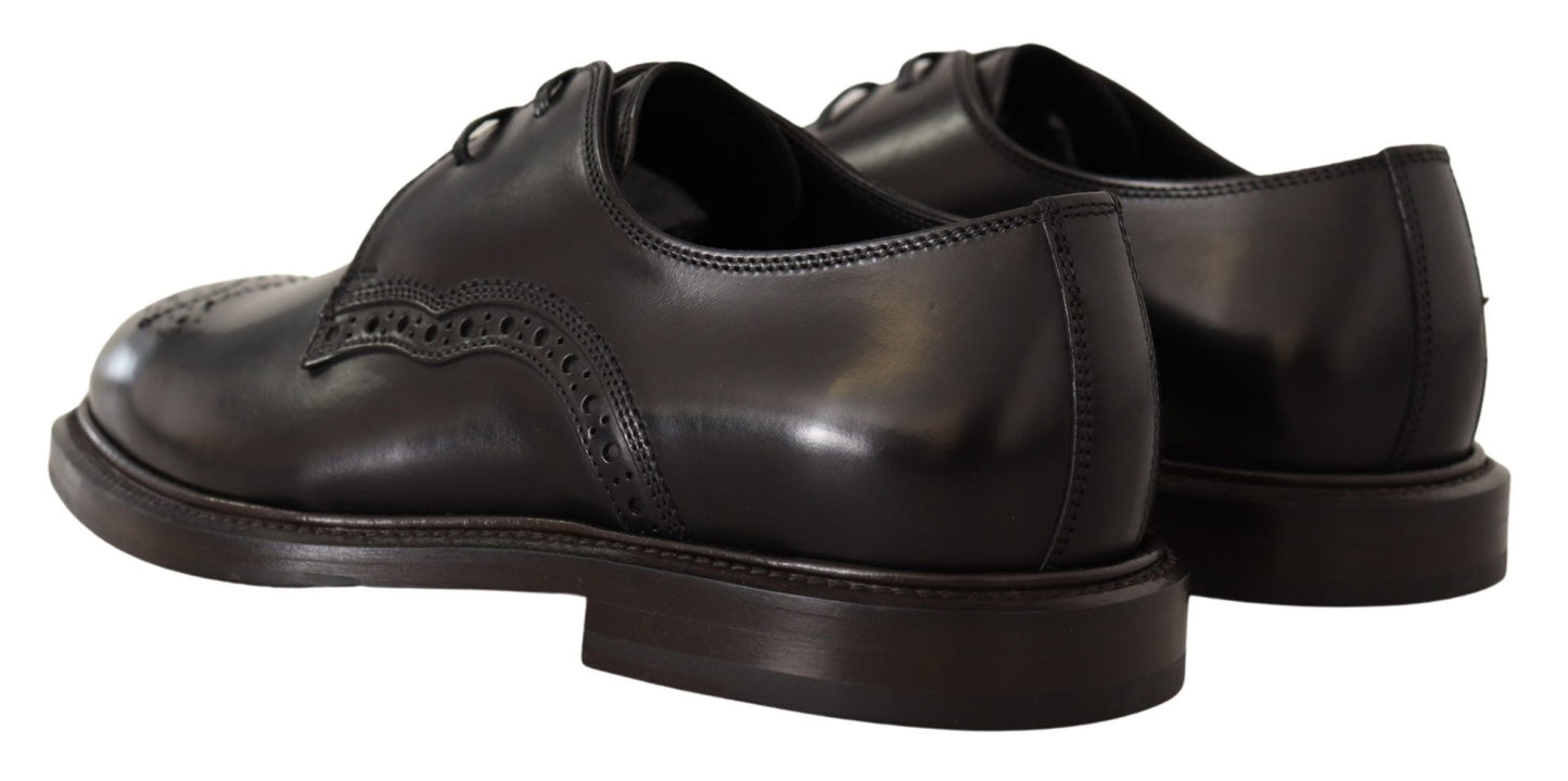 Dolce & Gabbana Elegant Black Derby Dress Shoes - Sandy Store ByNet