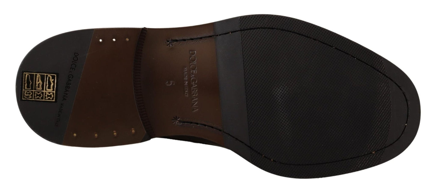 Dolce & Gabbana Elegant Black Derby Dress Shoes - Sandy Store ByNet