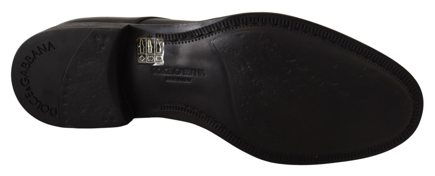 Dolce & Gabbana Elegant Black Derby Formal Shoes - Sandy Store ByNet