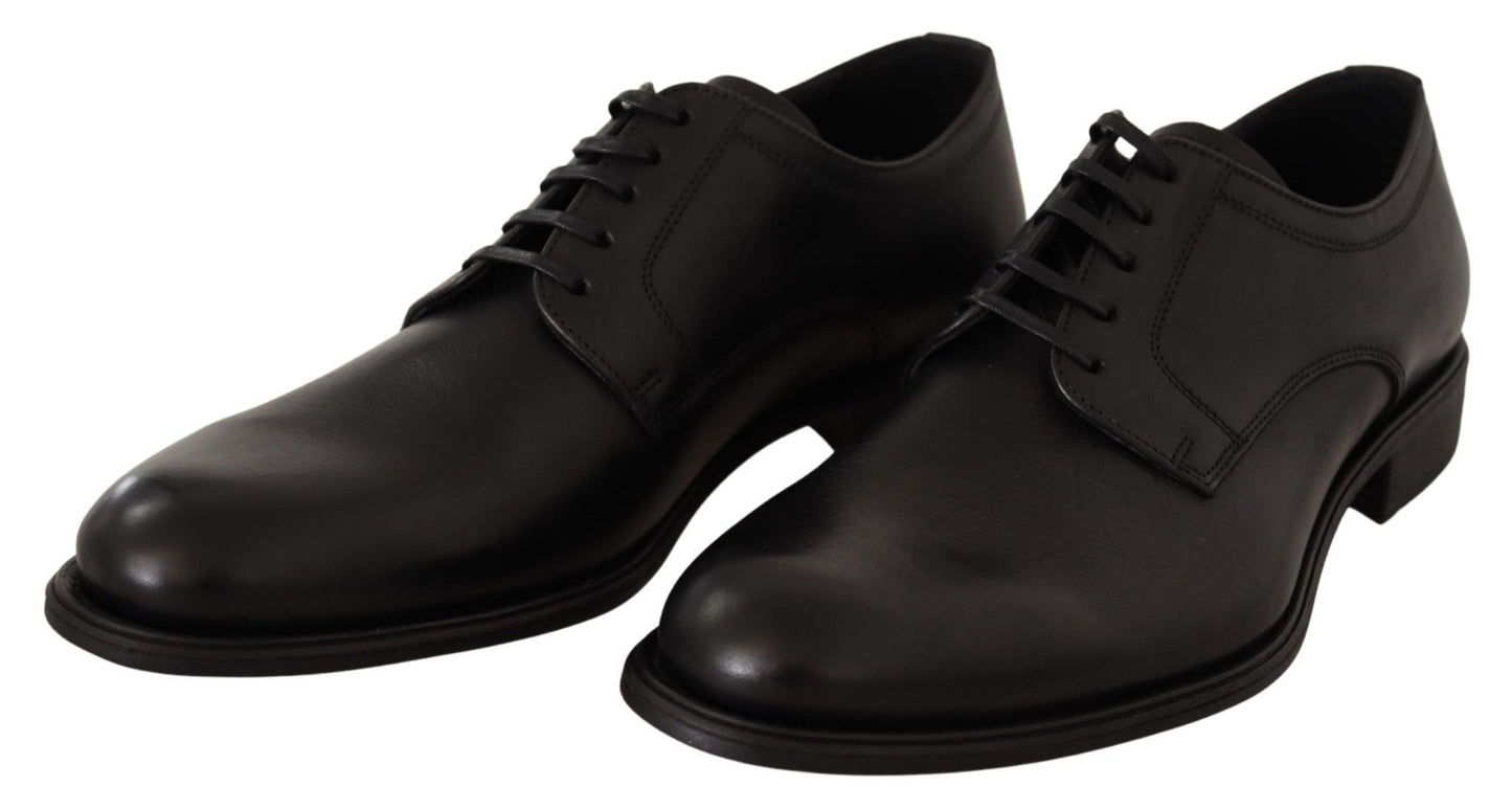 Dolce & Gabbana Elegant Black Derby Formal Shoes - Sandy Store ByNet